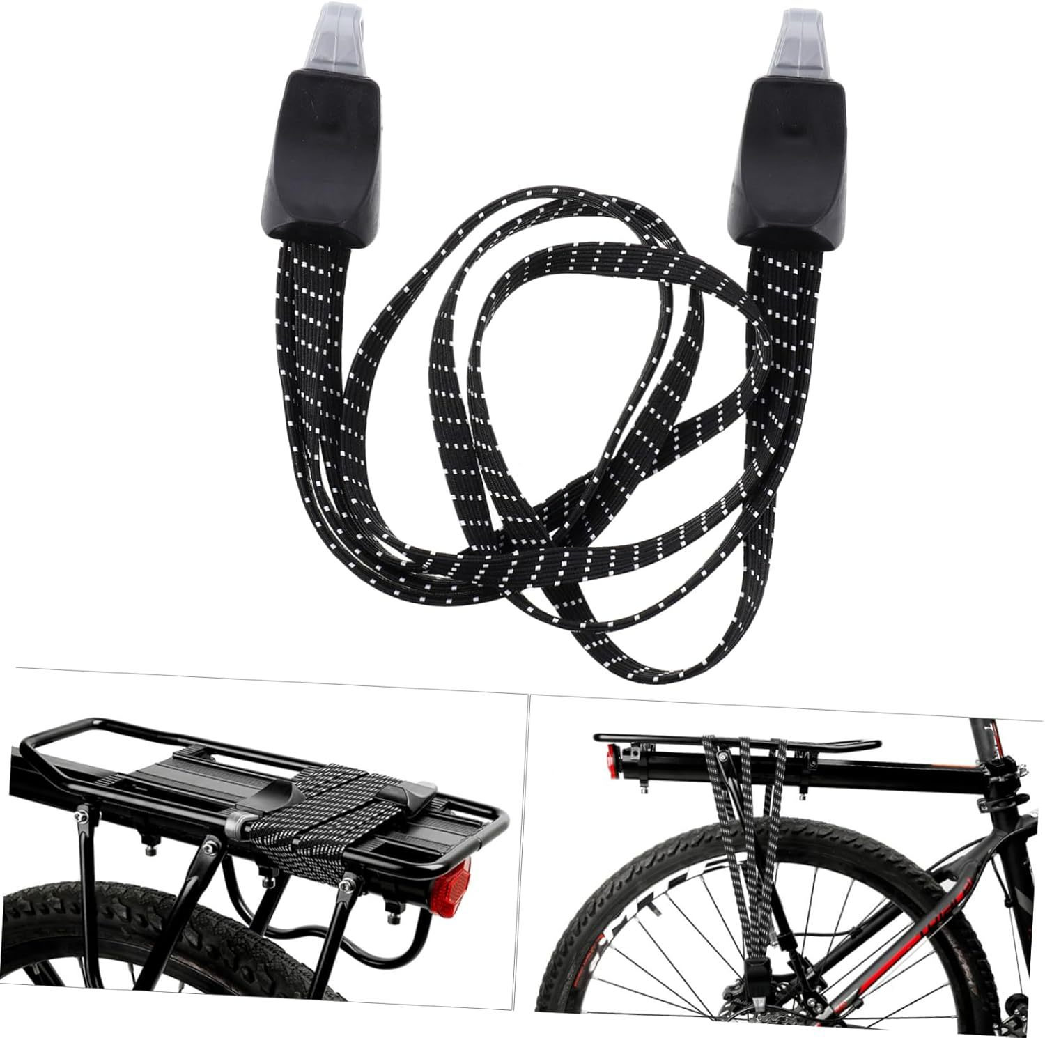 BESTYASH 5Pcs Lashing Straps Pack Reinforced Elastic Ropes for Bike Luggage Fixed Hook image number 4