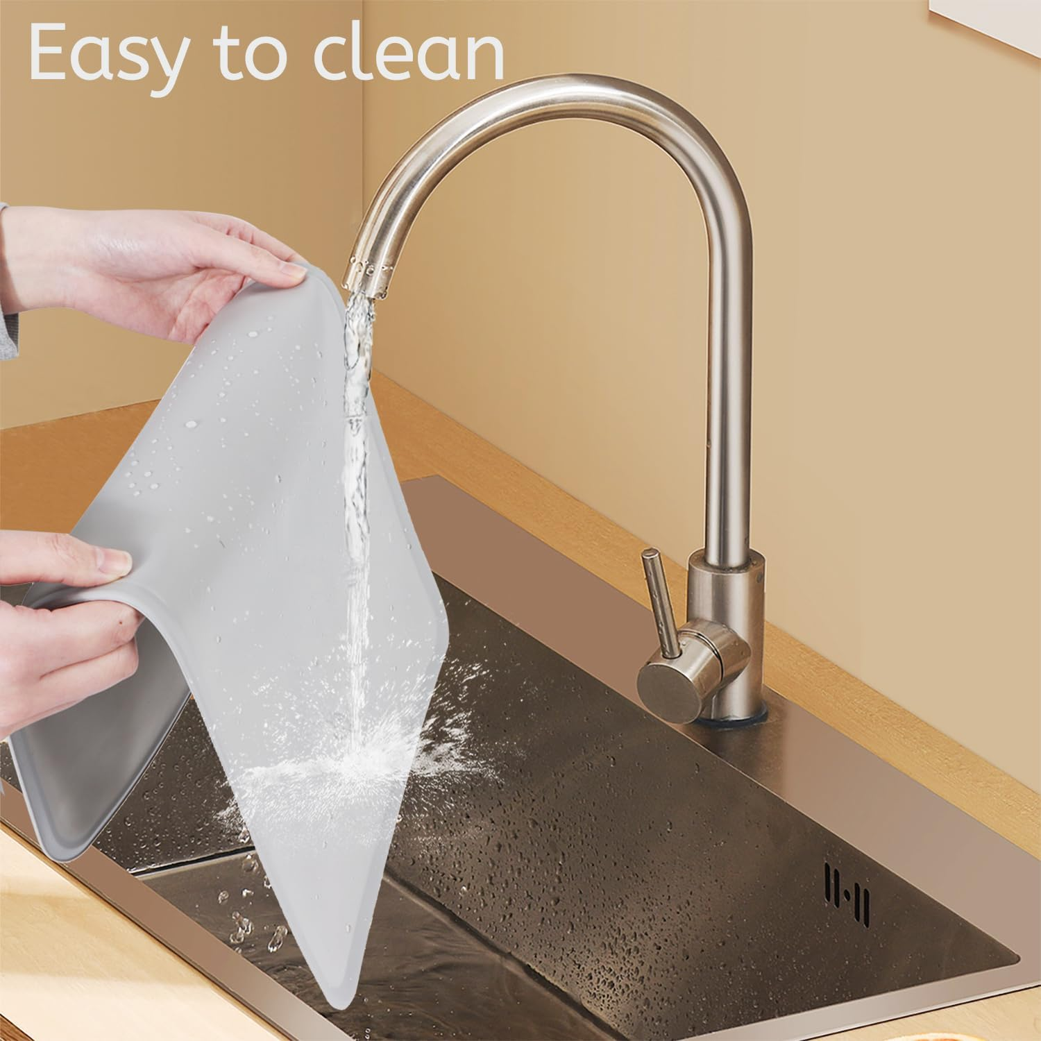 Bowl Mat for Dogs, Cats, 2 Pieces, Silicone, Waterproof, Dog and Cat Pet Feeding Mat, Non-Slip Pet Bowl Mat, Pet Feeding Mat for Dogs and Cats, 48 X 30 Cm image number 2