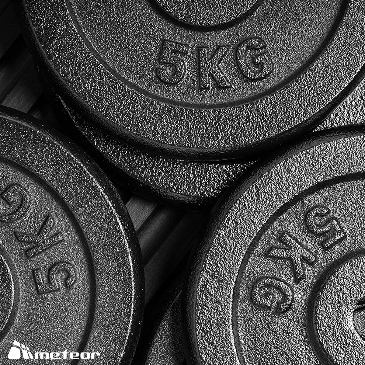 Meteor Essential Cast Iron Weight Plate 25.4Mm Hole, Standard Plate Weightlifting Plate for Dumbbells, Barbell, Weight Lifting, Bench Press image number 4