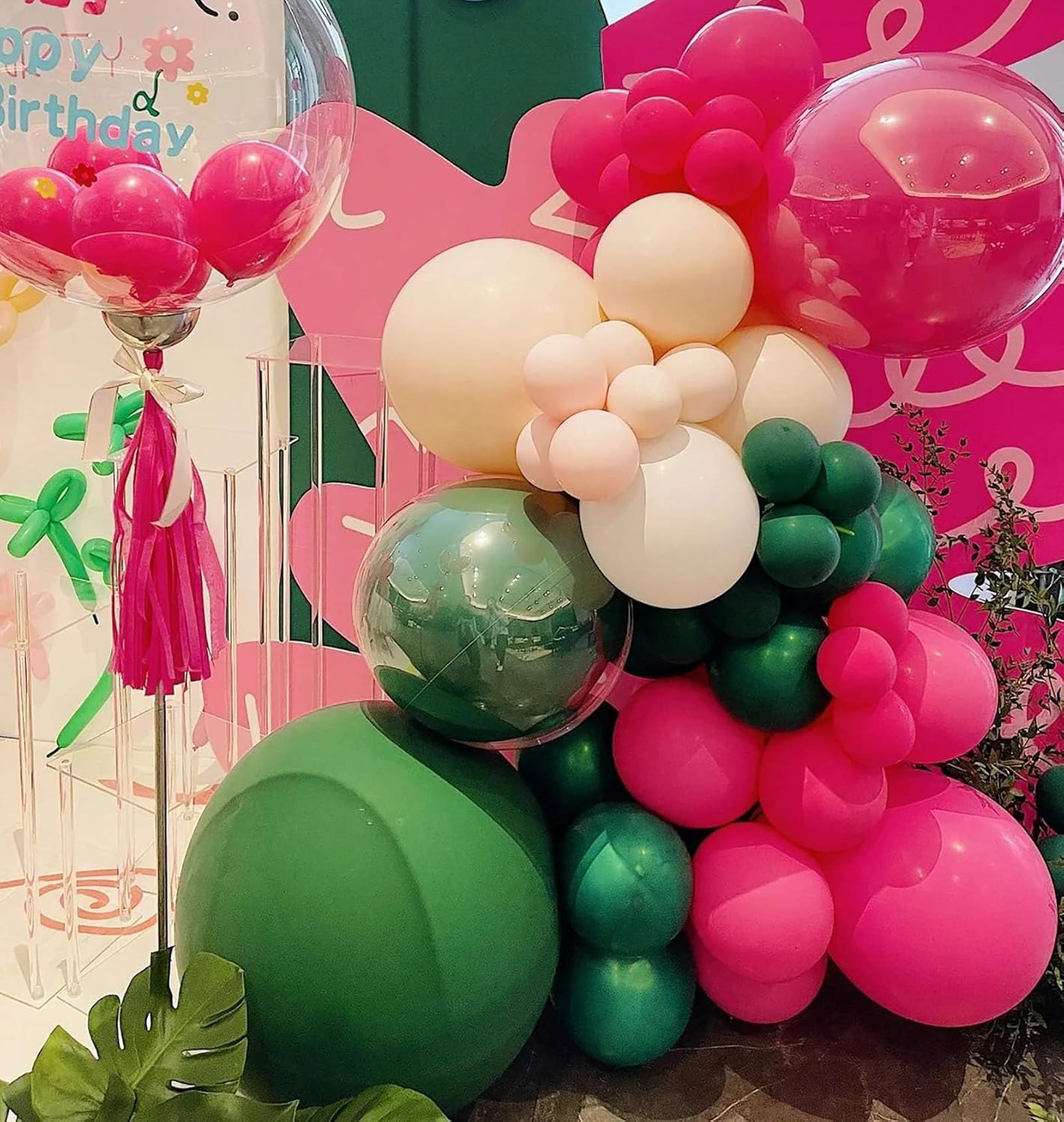 36 Inch Giant 6 Pack Large round Latex Baloons for Anniversary, Birthday, Christmas, Wedding Holiday Party Decorations (Hot Pink) image number 6