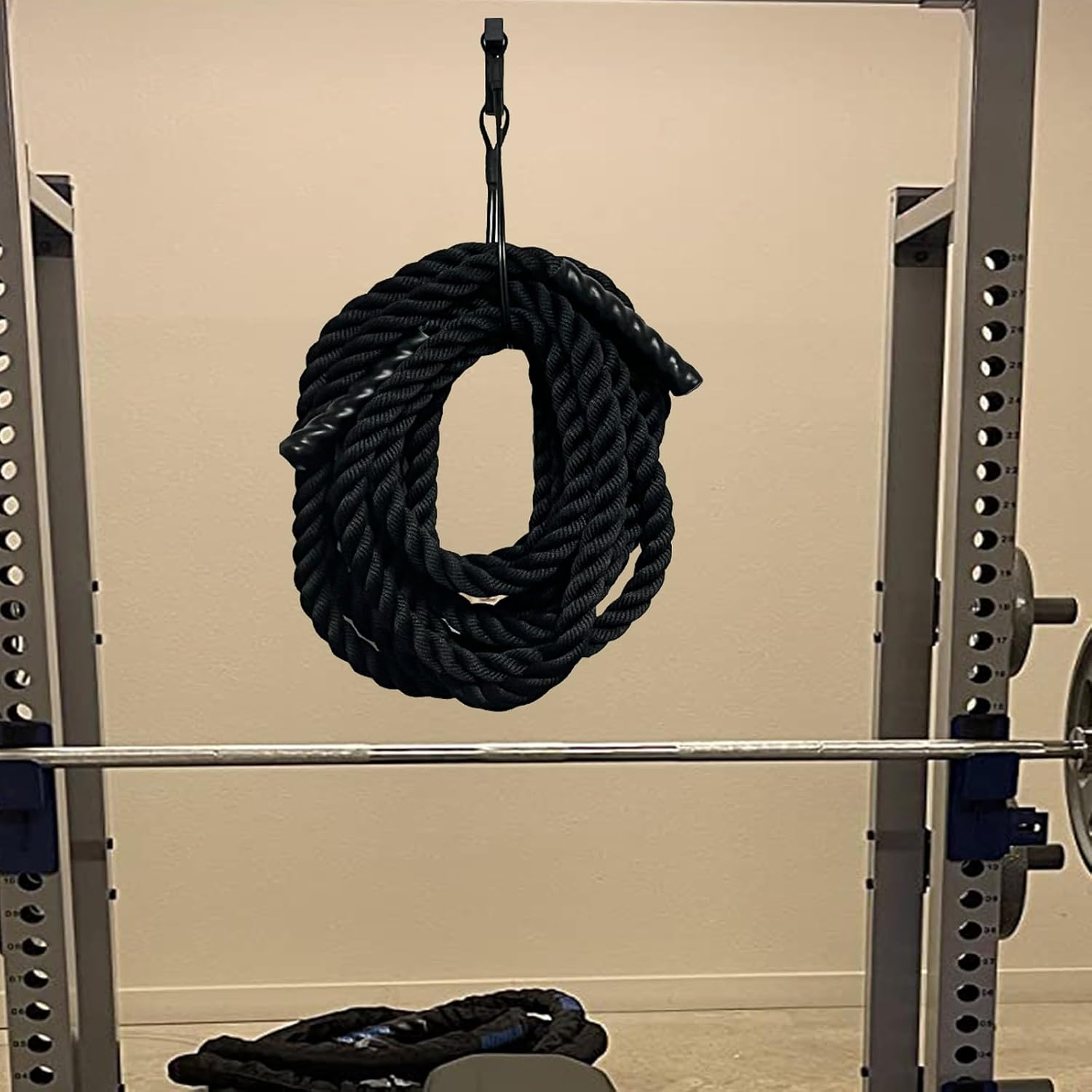 Pmsanzay Exercise Rope Storage Hanger, Wall-Mounted Heavy Duty Metal Battle Rope Storage Hook Bracket,Rope Storage Rack for Exercise Rope Battle Rope in Home Gym or Commercial Gym image number 1