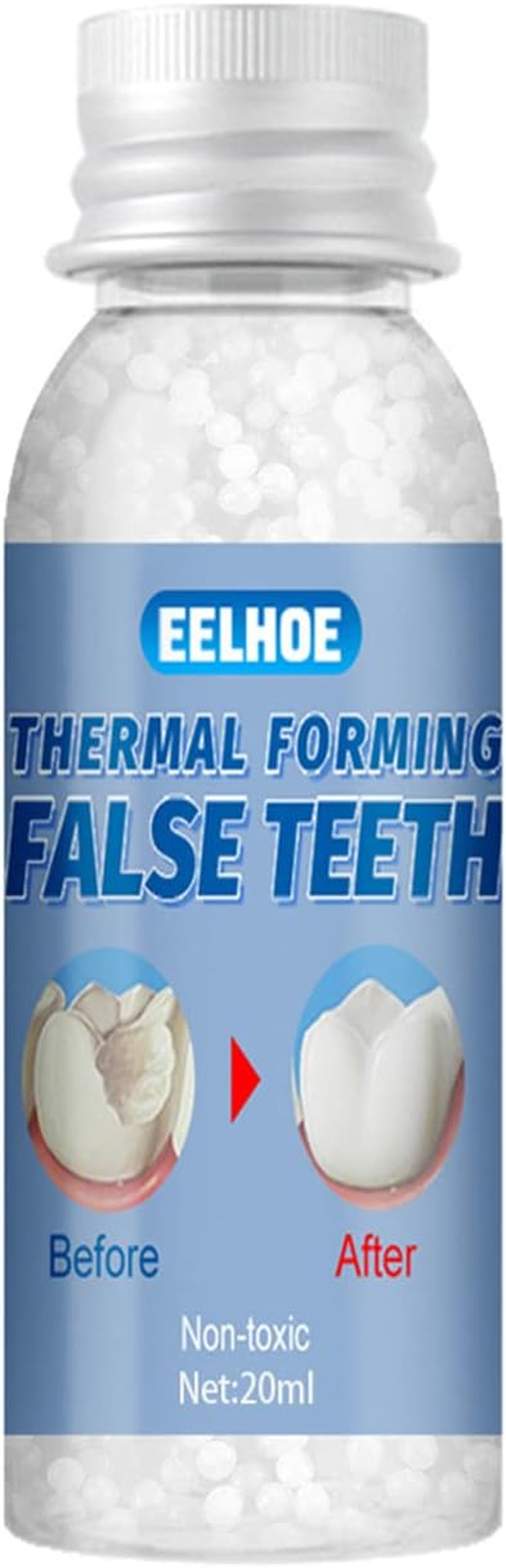 LOUJIN Thermal Forming False Teeth Tooth Repair Kit Tooth Repair Granules for Missing and Broken Tooth Temporary Teeth Filling Repair Kit image number 3