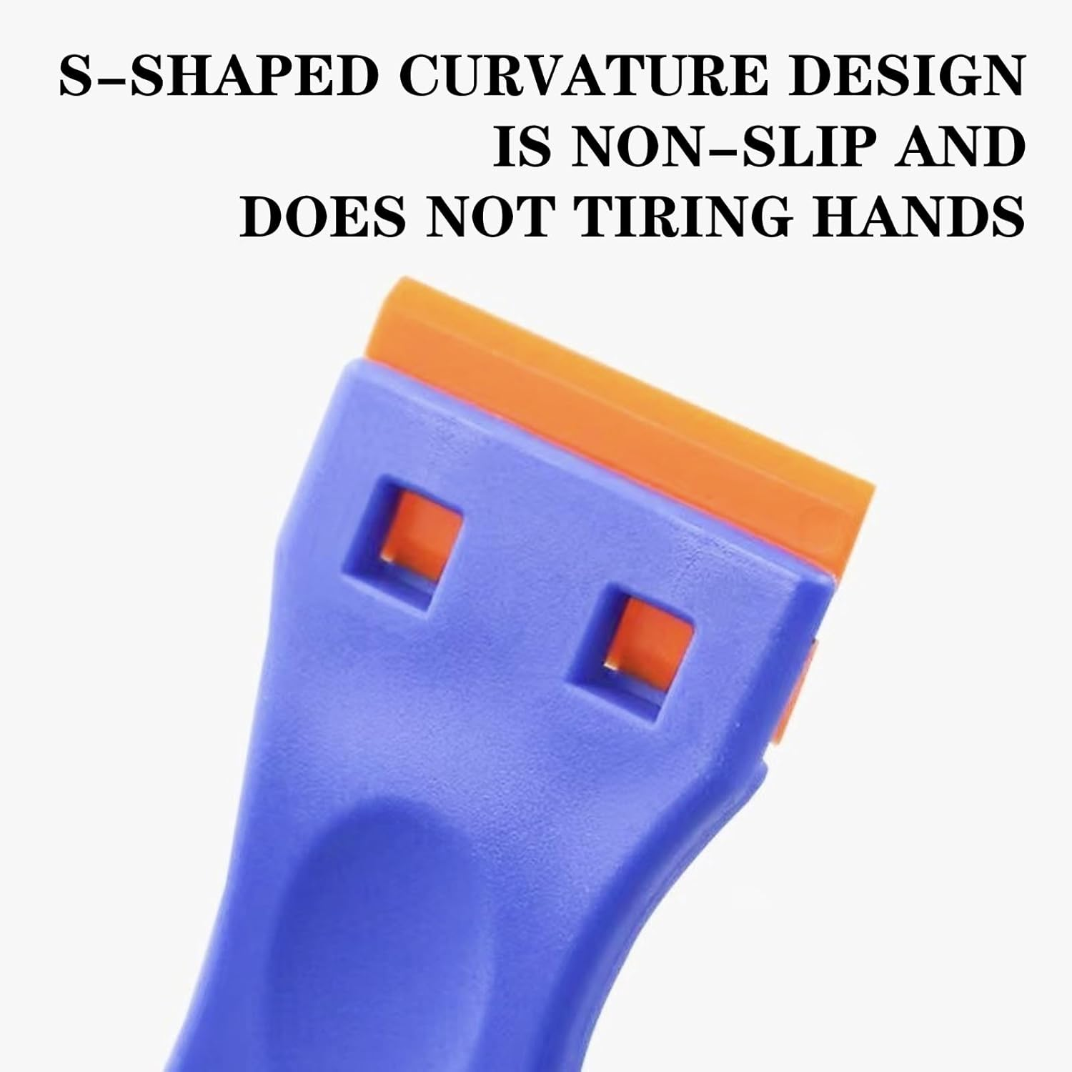 Lapetwbn Professional Plastic Razor Scraper Kit 10 Double Edged Blades for Safe Label Sticker Removal from Glass, Cars Tints Non-Scratch Decal Remover Tool with Comfort Grip image number 5