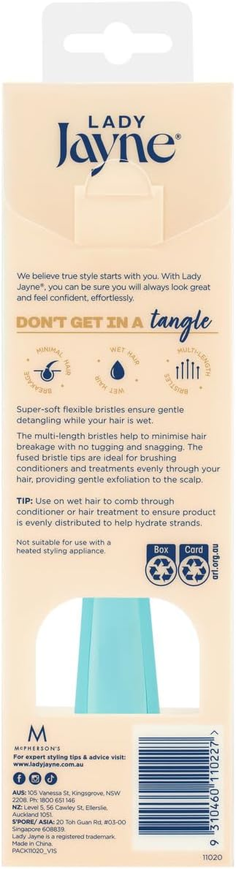 Lady Jayne Tangle Pro Wet Detangling Brush image number 6