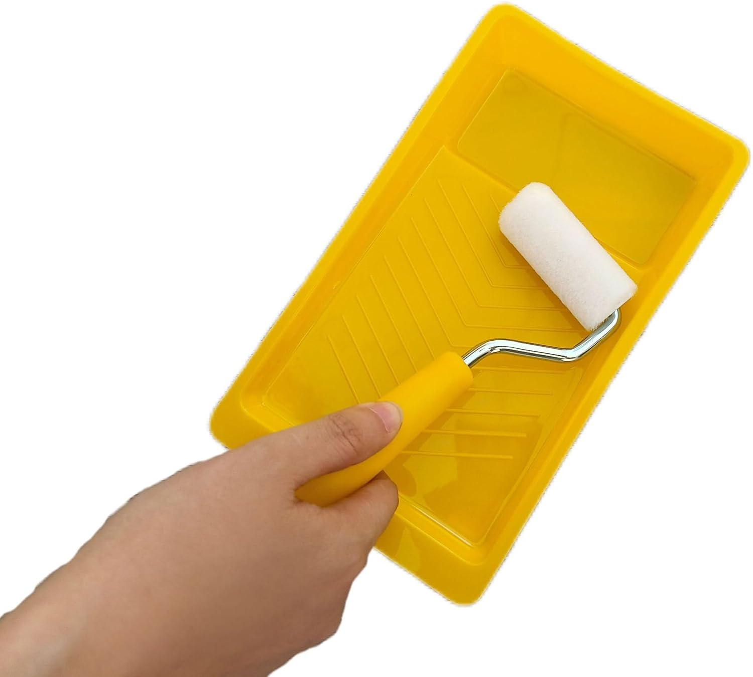 Mini Foam Paint Roller Painting Decorating Touch up Trim Kit 2 Inch Small Paint Roller Tray Set with High-Density Foam Roller Covers, Mini Wool Brush,Paint Frame, 6 Pcs image number 4