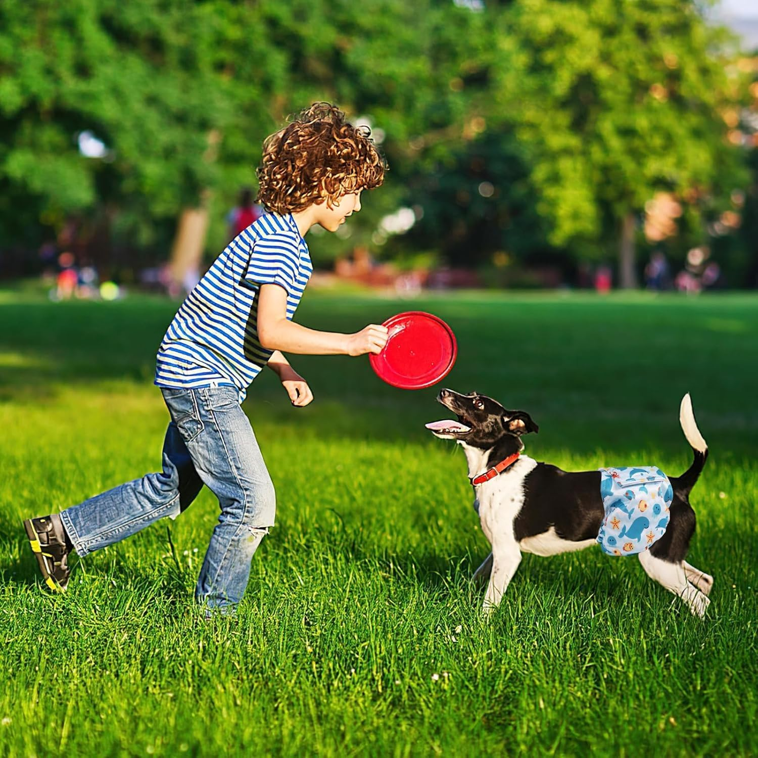 3 Packs Dog Nappies-Super Absorbent Washable/Reusable Diapers for Dogs (Female Male), Belly Bands for Dog Hygiene, Season & Sanitary Pants for Small Medium Large Dogs (XL) image number 1