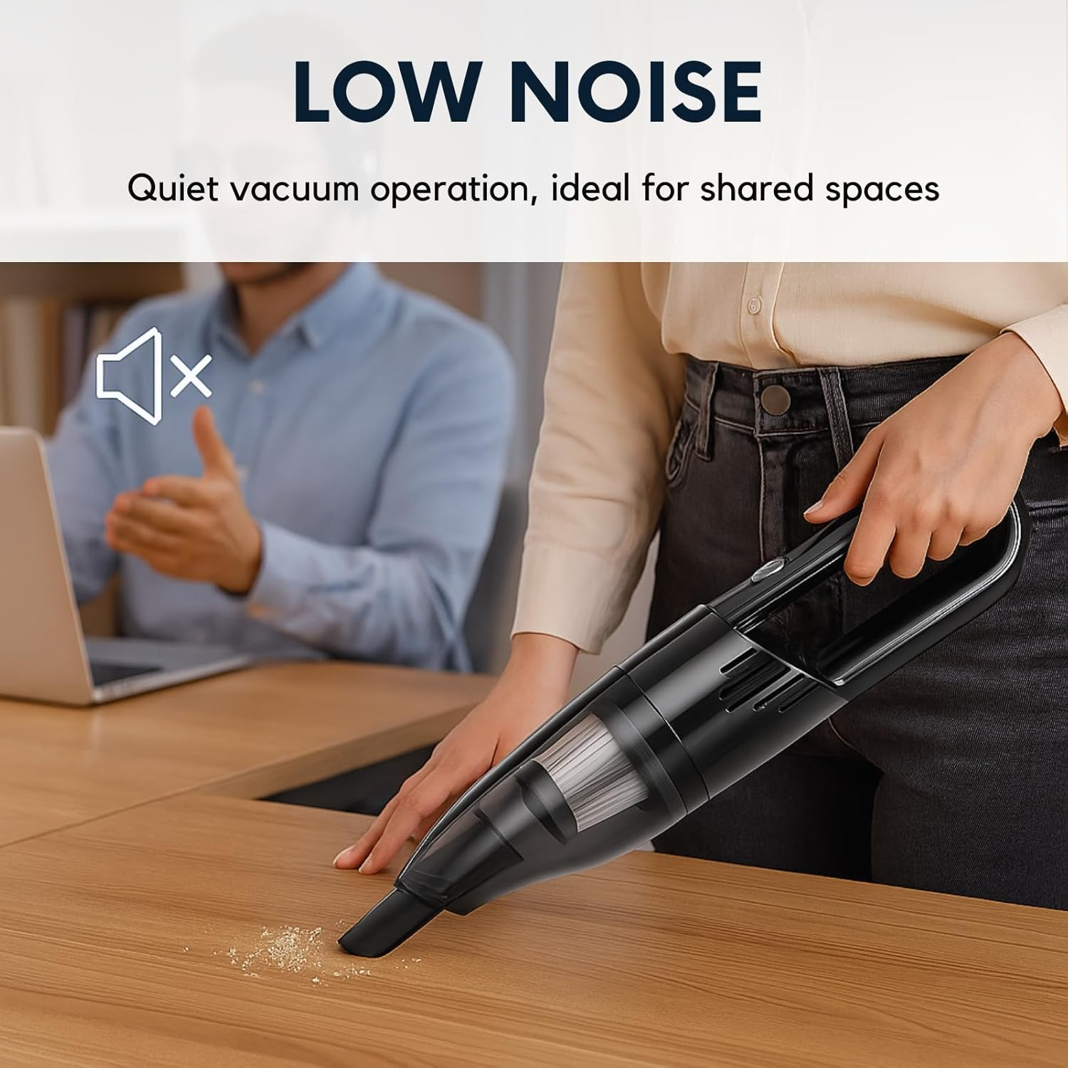 High-Power Cordless Car Vacuum Cleaner &ndash; Portable Handheld Mini Vacuum for Car and Suvs (Black), Lightweight, Portable Interior Cleaner for Cars & Home image number 4