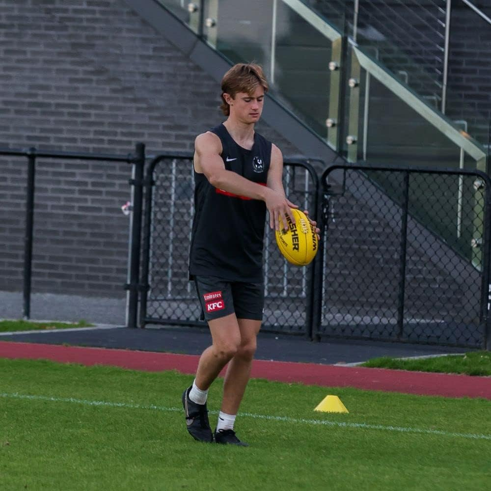 Winsher Storm Australian Leather - Australian Rules Football - Size 4 & 5 Yellow image number 1