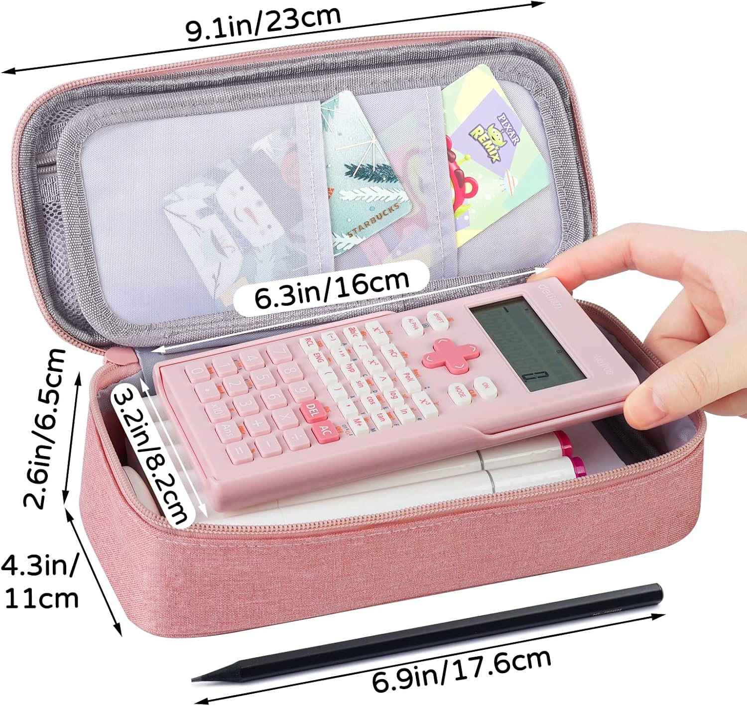 WEMATE Pencil Case Pencil Case 5 Compartments Large Capacity Pencil Case Large Pencil image number 5