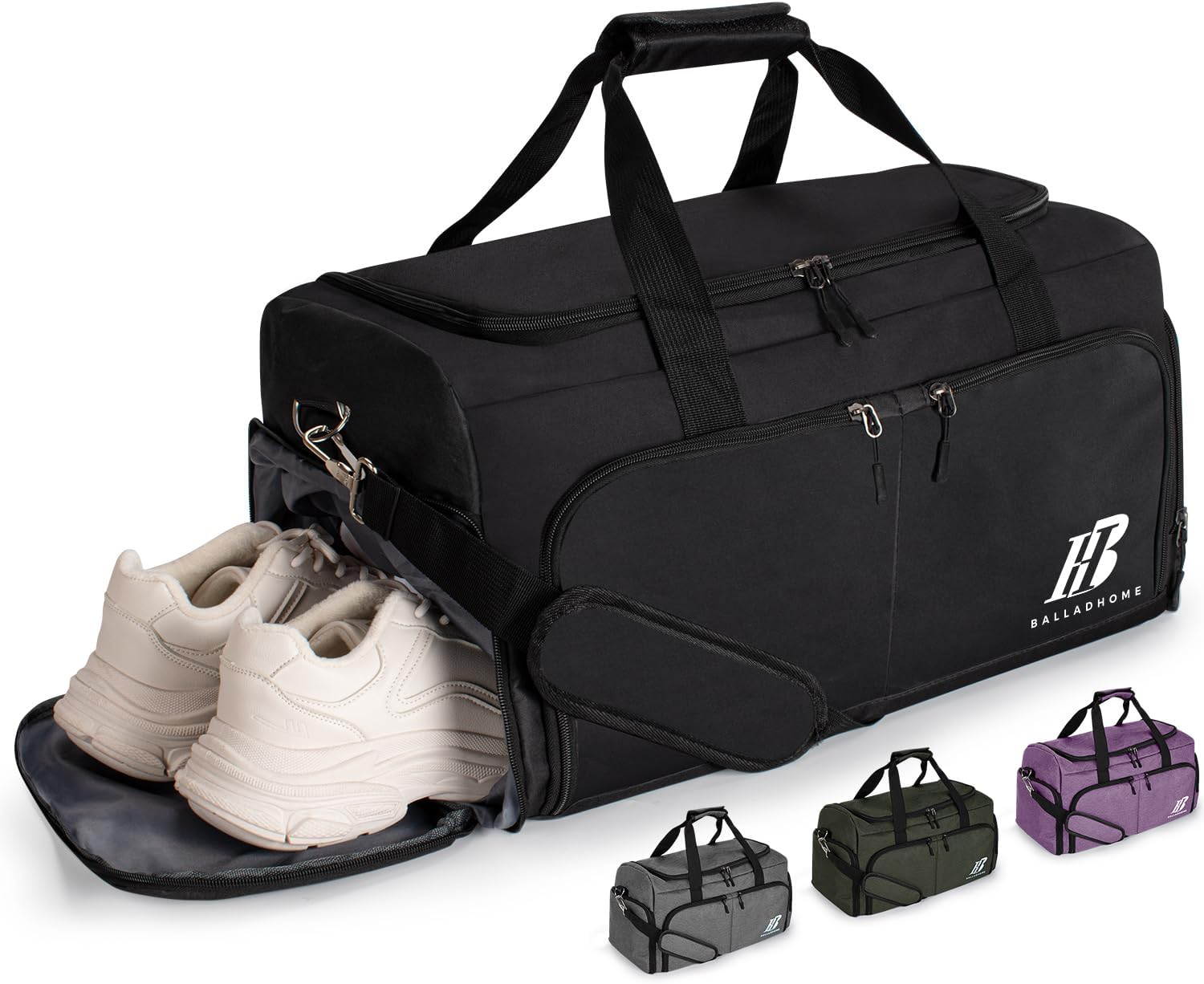 Gym Bag for Men Women Sports Gym Bag with Shoe Compartment and Wet Pocket Gym Duffel Bag Travel Bag Training Bag Weekender Bag for Sport Fitness Travel