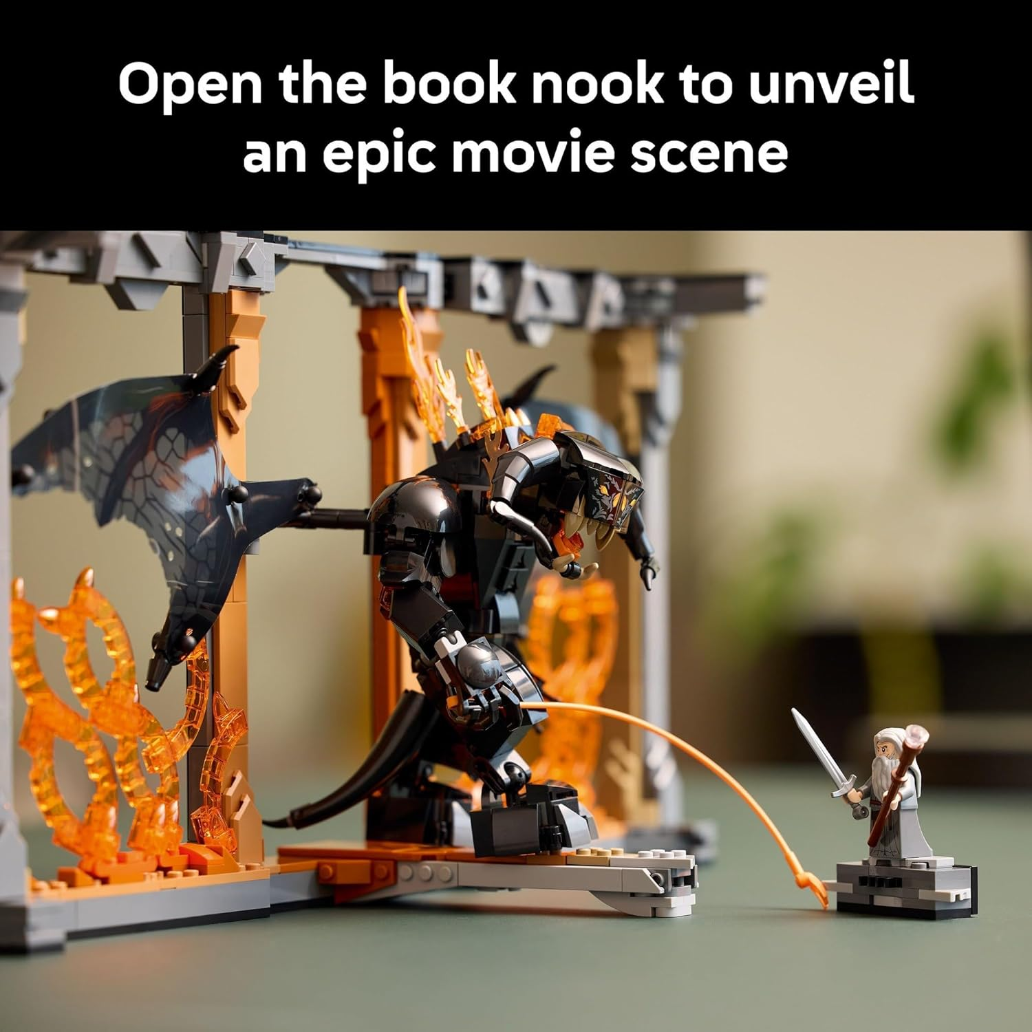 LEGO&reg; Icons the Lord of the Rings: Balrog&trade; Book Nook 10367 Bookshelf Decor Kit, Movie Memorabilia Building Set, a Toy for Adults and Lovers of the Epic Film Trilogy image number 2