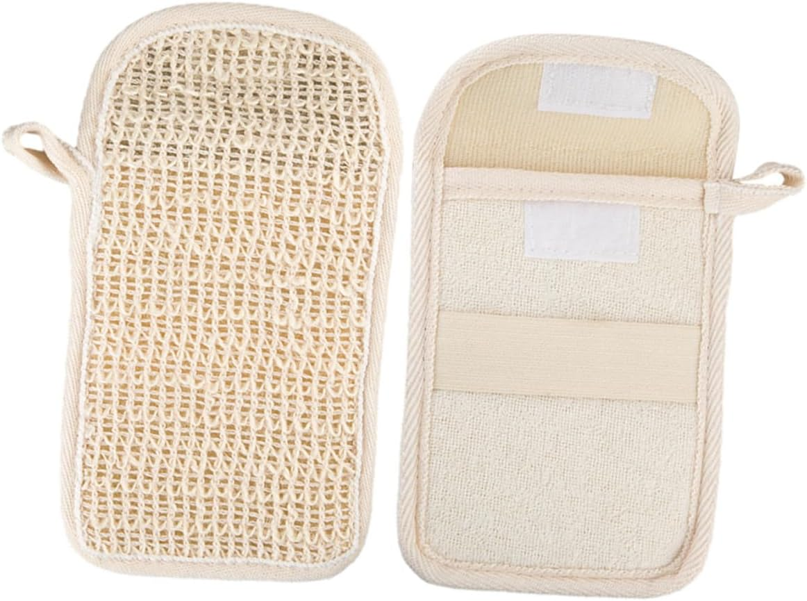 OATIPHO 2Pcs Portable Exfoliating Soap Pouches Multi-Function Cotton and Linen Soap Bags for Bathing for Storage and Skin Care for Home and Travel Use image number 6