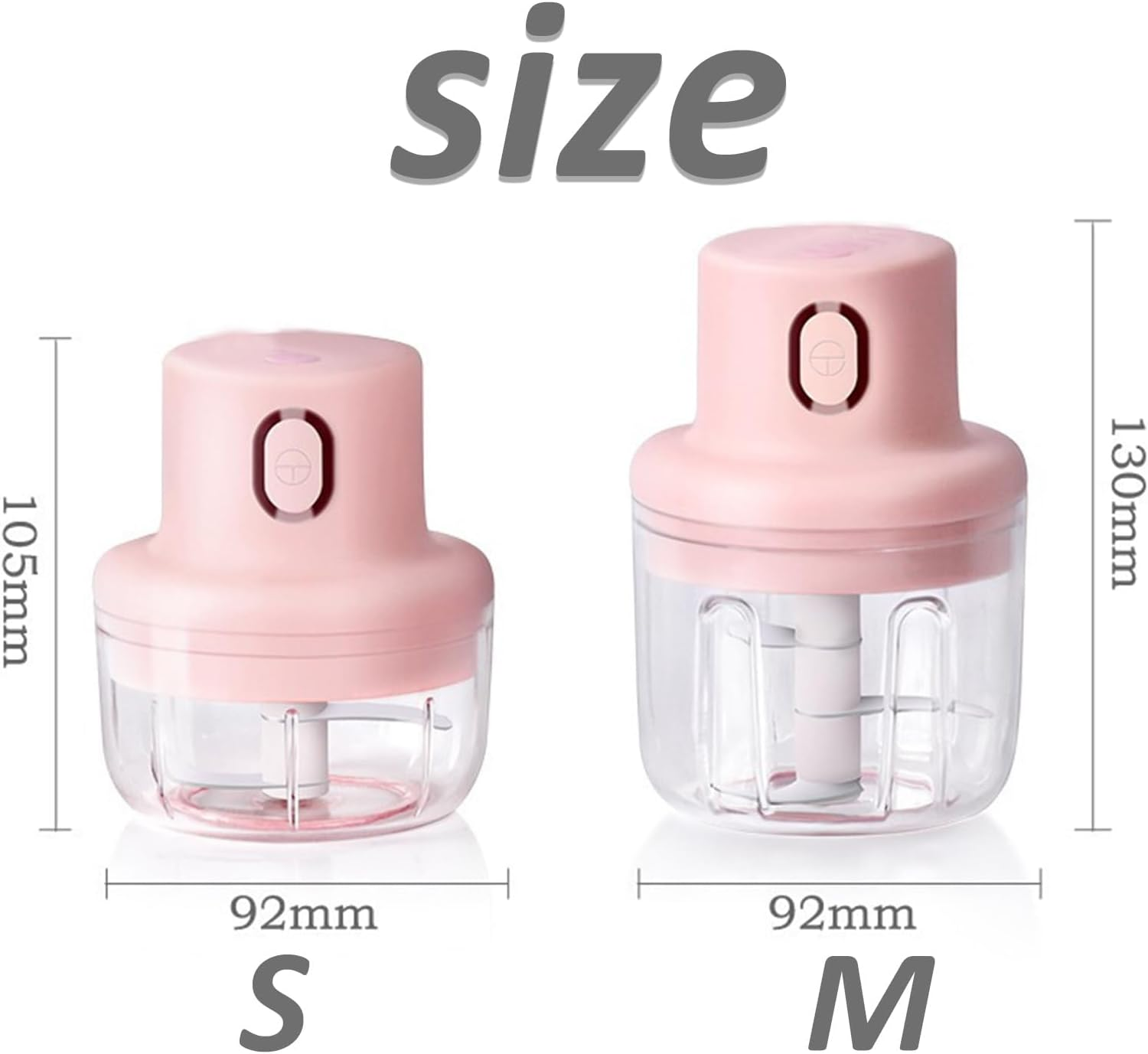 Sky Picnic Wireless Food Chopper, Skypicnic Wireless Food Chopper Garlic Mincer, Electric Minced Garlic in Jar, Portable Rechargeable Kitchen Gadget with Stainless Steel Blades (250ML) image number 1