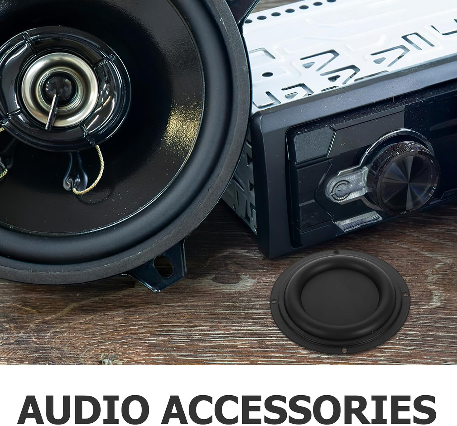 Sewroro 4Pcs Bass Radiator Passive Diaphragm for Car Speaker Replacement Vibration Membrane for Loudspeaker Audio Subwoofer image number 3