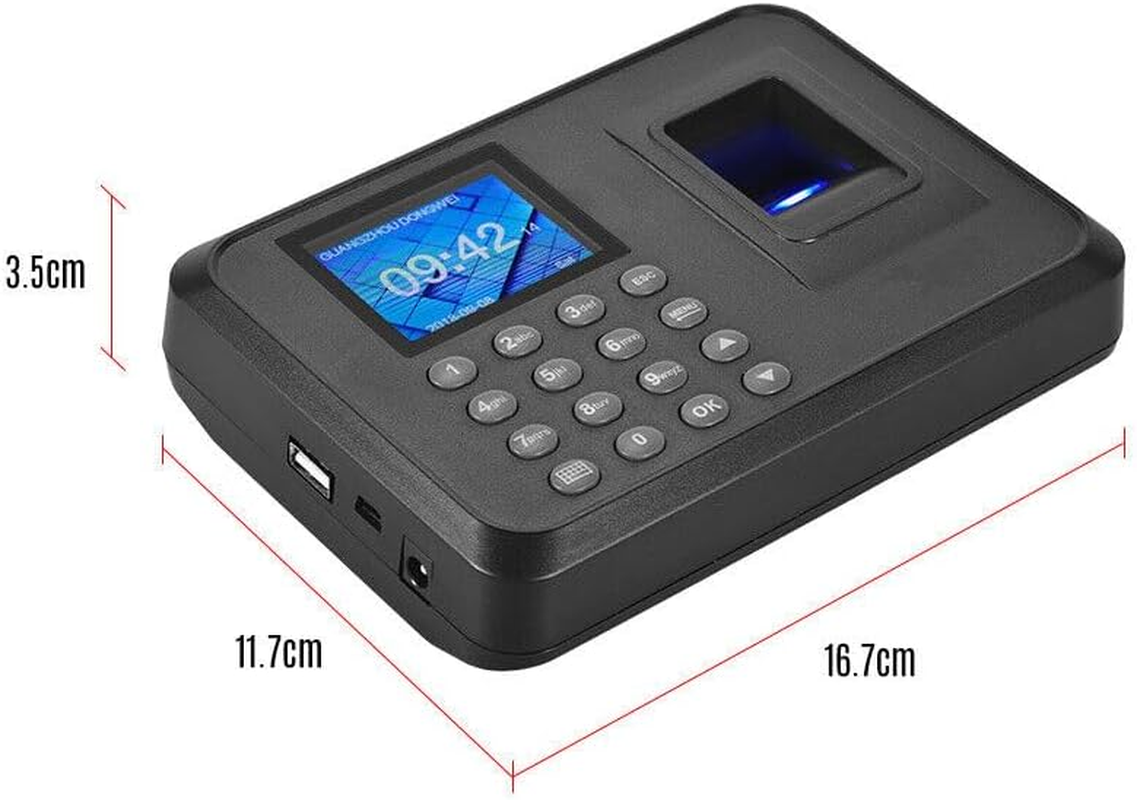 Biometric Fingerprint Password Attendance Machine Employee Check-In Time Clock image number 2