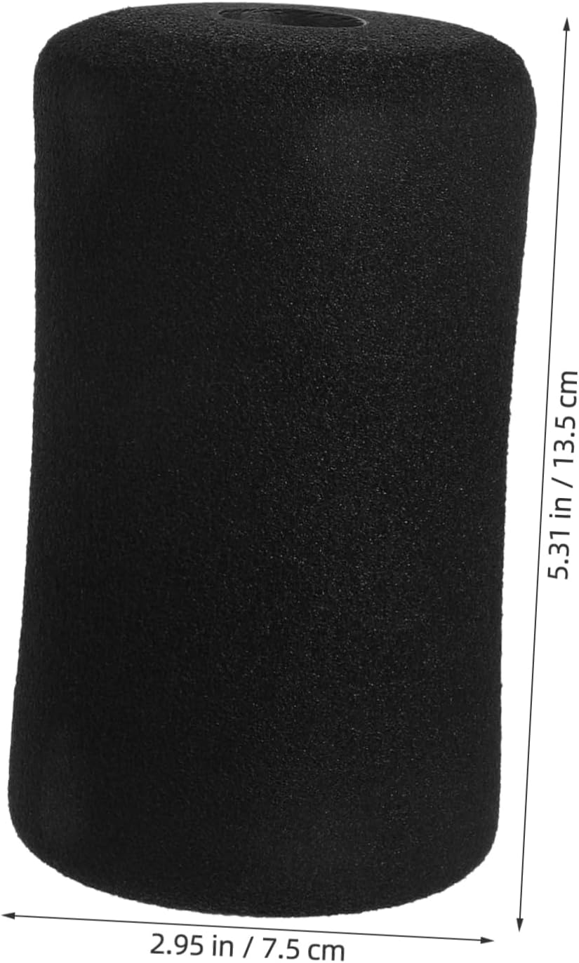 4Pcs Sponge Cover Foam Rollers Gym Exercise Equipment Pulleys Muscle Roller Foam Gym Training Sleeve Rolling Foam Portable Weights Foam Roller for Safety Gym Pad Black