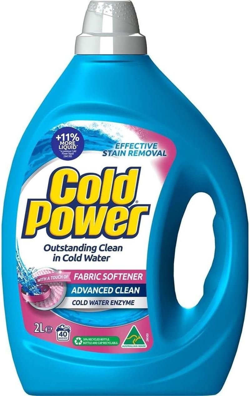 Cold Power 2-In-1 Laundry Liquid with Fabric Softener 2 Liter image number 1
