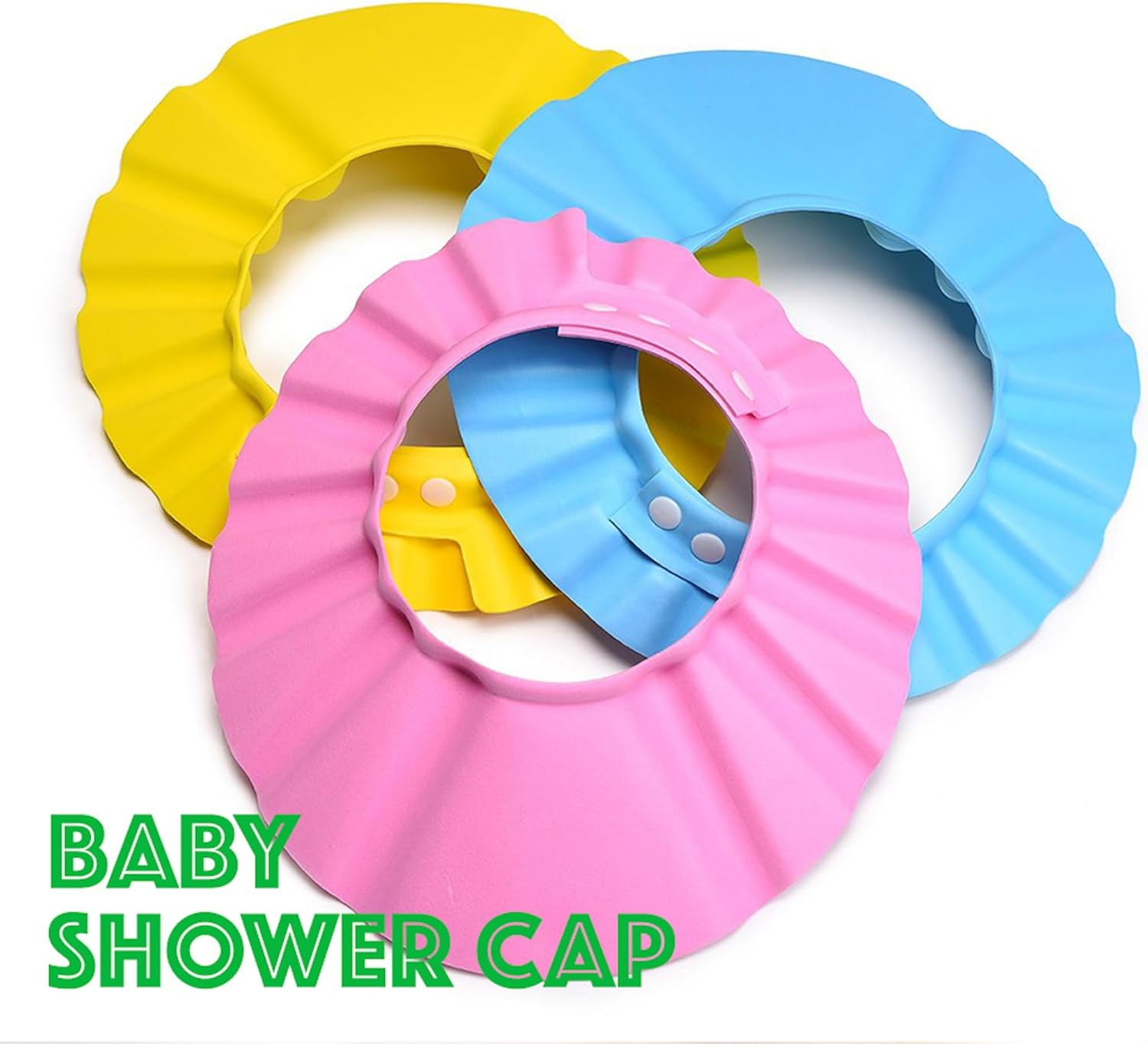Adjustable Baby Shower Cap, Soft Shampoo Shield Visor Hat - Safe Bathing and Hair Washing Protection for Toddlers, Babies, Kids - Cute and Practical Bath Time Accessory (Pink) image number 4