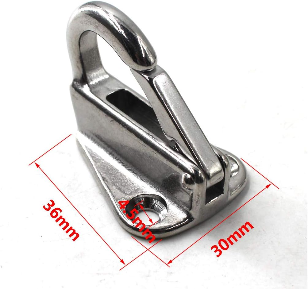Flomore Fender Hook Marine Grade 316 Stainless Steel Spring Snap Hook Boat Ship Hardware (Pack of 4) image number 2