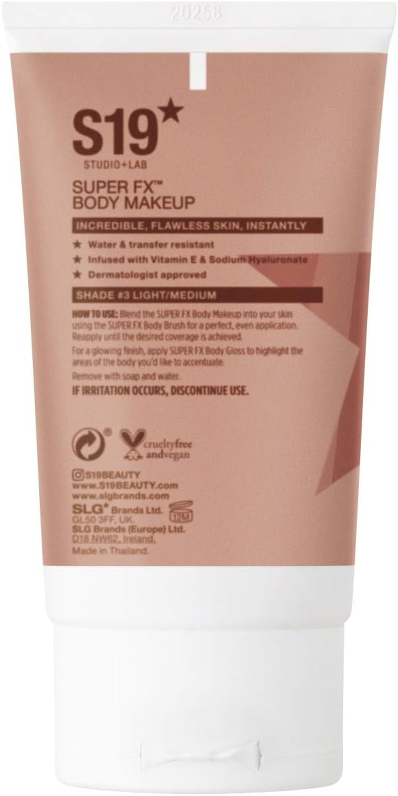 S19 STUDIO + LAB SUPER FX Body Makeup, LIGHT/MEDIUM - Smoothes & Evens Skin Tone & Texture, Hide Scars & Blemishes - 100Ml image number 3