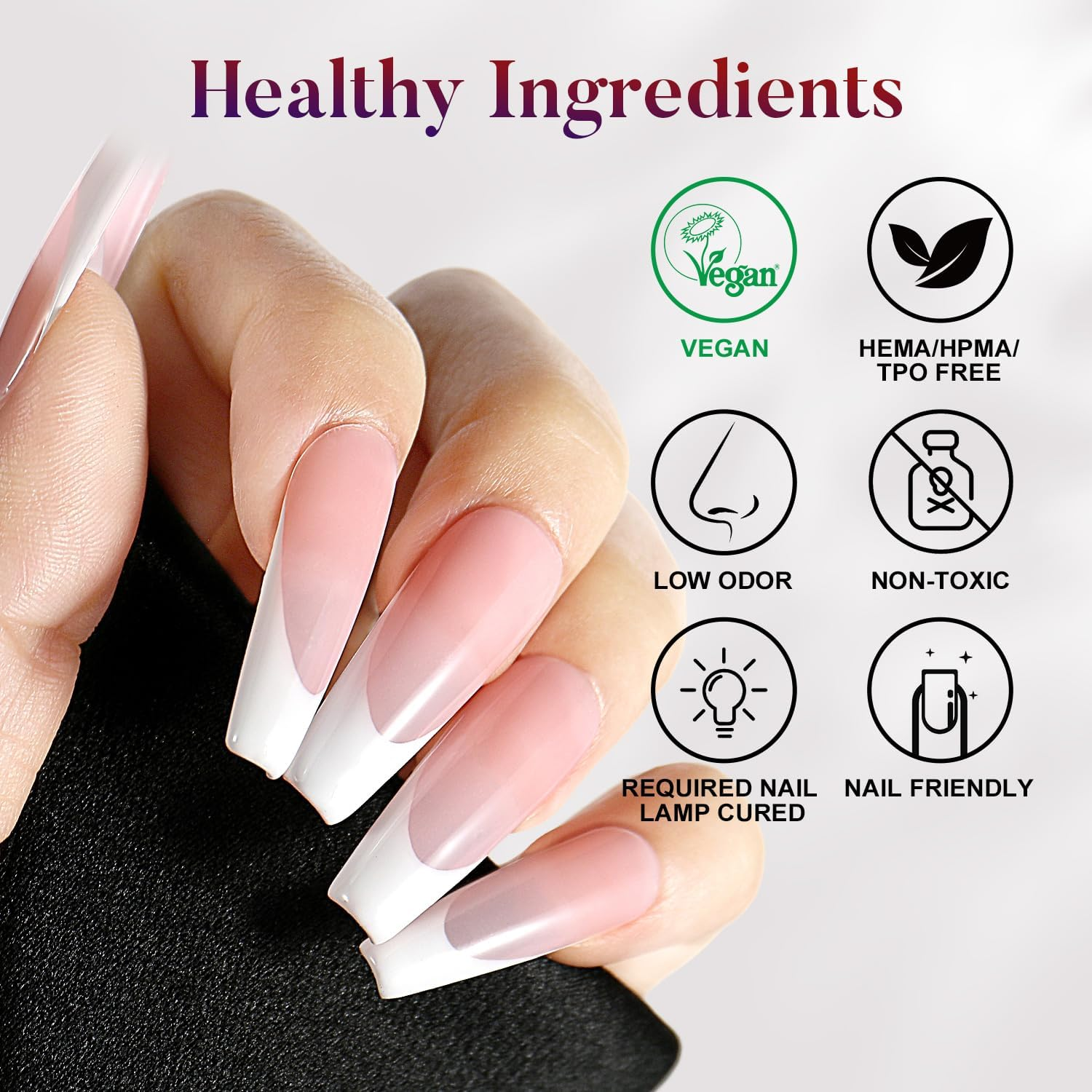 AIMEILI Pink White Neutral Skin Gel Nail Polish Soak off U V LED French Manicure DIY Salon Home Women Girls Kit Set of 4Pcs X 10Ml - Kit Set 25 Cruelty-Free & Vegan image number 2