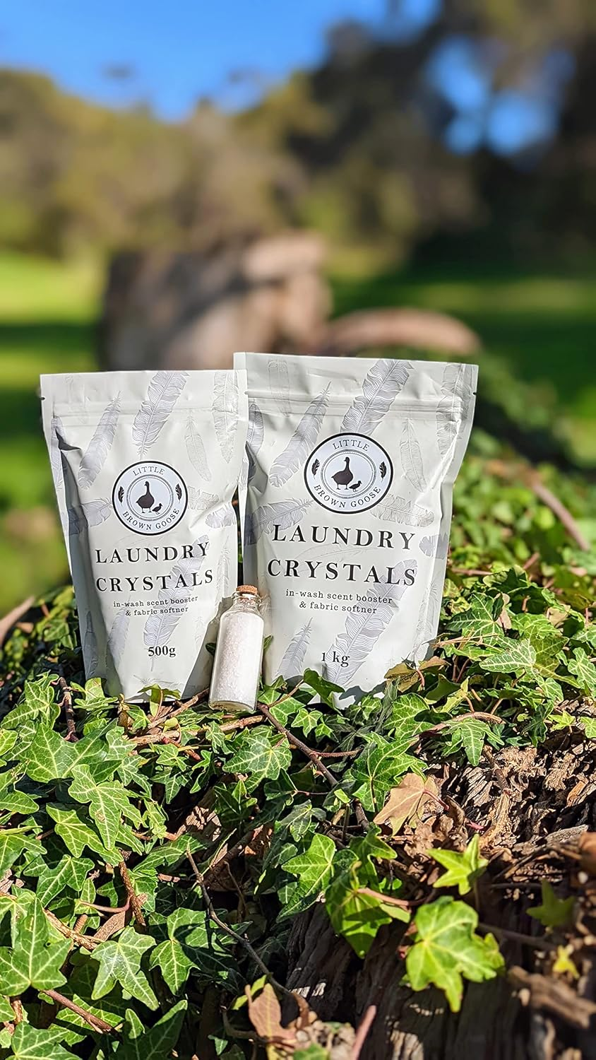 Little Brown Goose Laundry Crystals - Fragrance & Scent Boosters for Laundry - Laundry Softener Beads - Baby Powder Fragrance - 500 Gram