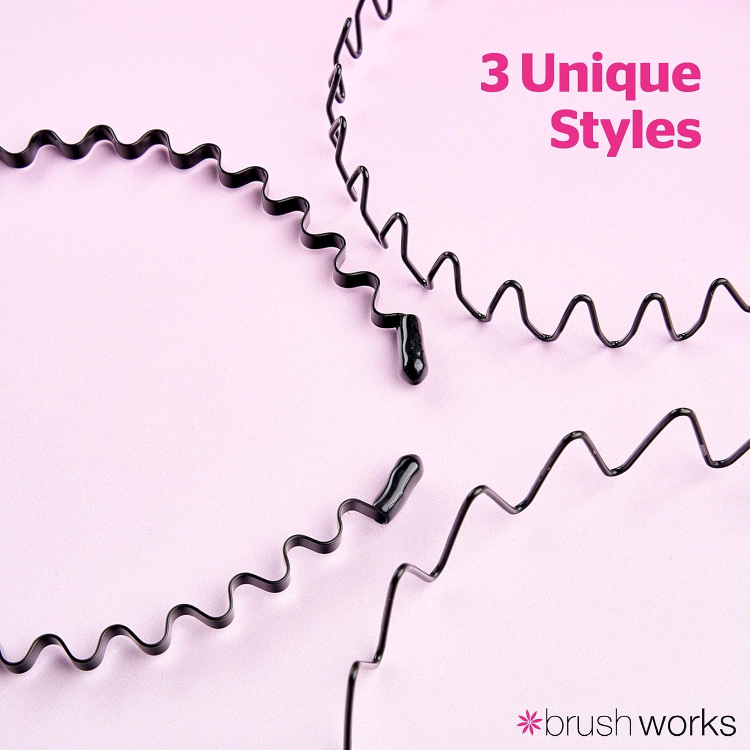 Brushworks Flexi Zig Zag Headbands - 3 Pack image number 2