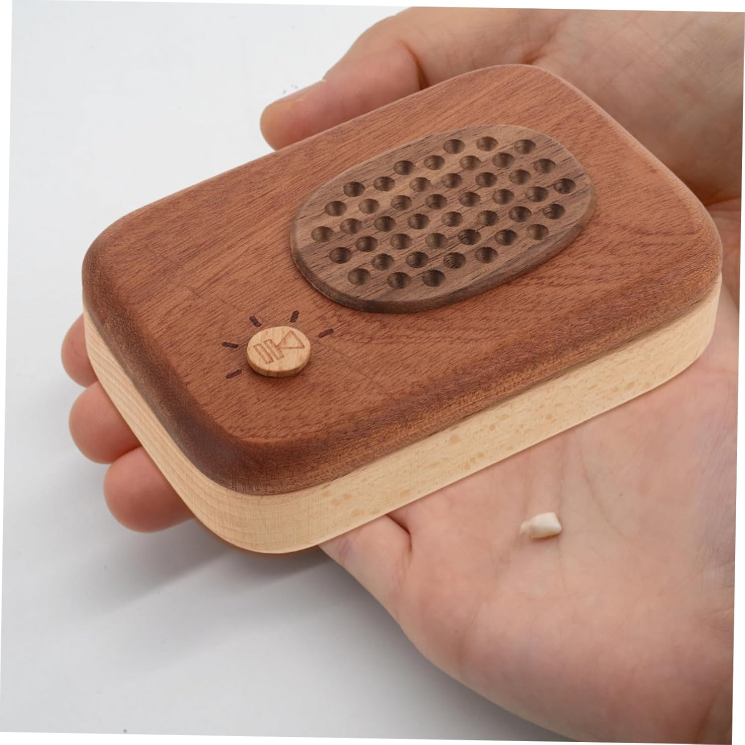 Tooth Box Deciduous Storage Teeth Boys Newborn Boxes Memory Preservation Personalize UV Oral Keepsake Organizer Tooth Holder Tooth Container Wooden Light Brown image number 1