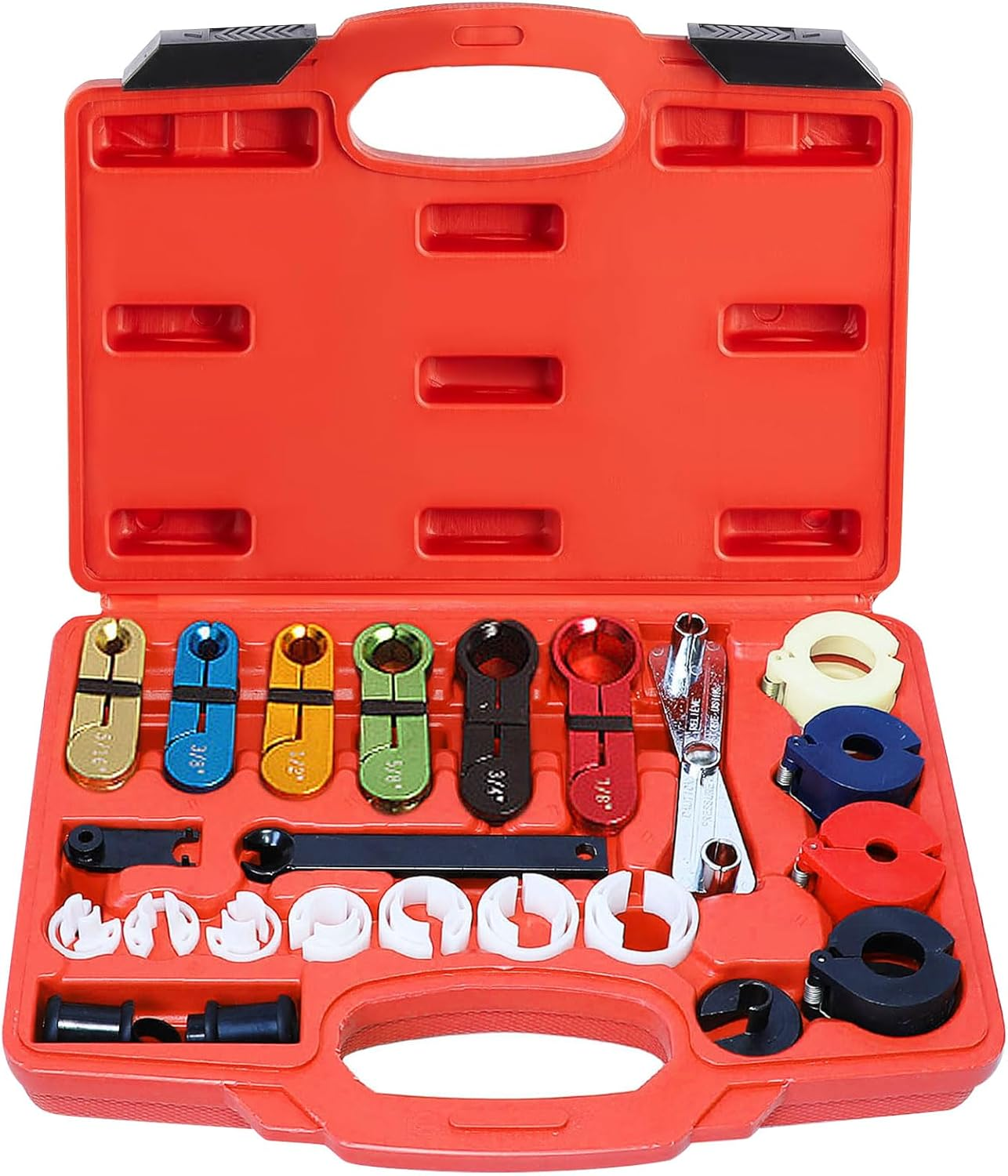 25Pcs Automotive Fuel Line Disconnect Tool Kit, AC & Transmission Fuel Line Removal Tool Set, Master Quick Disconnect Tool Set Compatible with Ford Chevy GM More Standard SAE Sizes image number 2