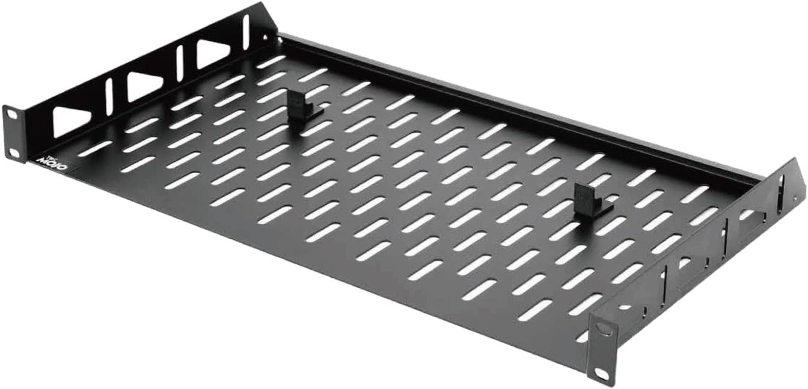 Tecmojo 1U Server Rack Shelf, Universal Rack Mount Shelf- 250 Mm Deep, Vented Cantilever Tray for 19 Inch Server Racks & Network Cabinets, Good Air Circulation, Weight Capacity 25 Kg / 55Lbs, Black