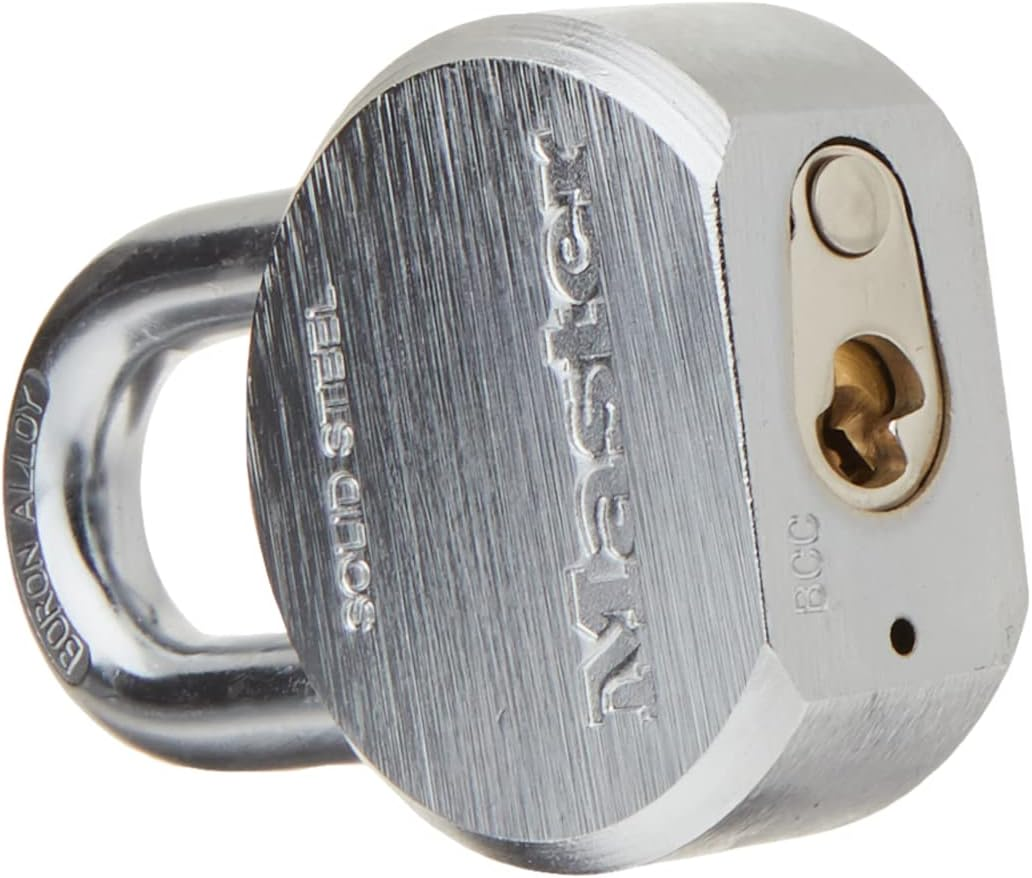 Master Lock Padlock, Solid Steel Lock, 2-1/2 In. Wide, 930DPF image number 4