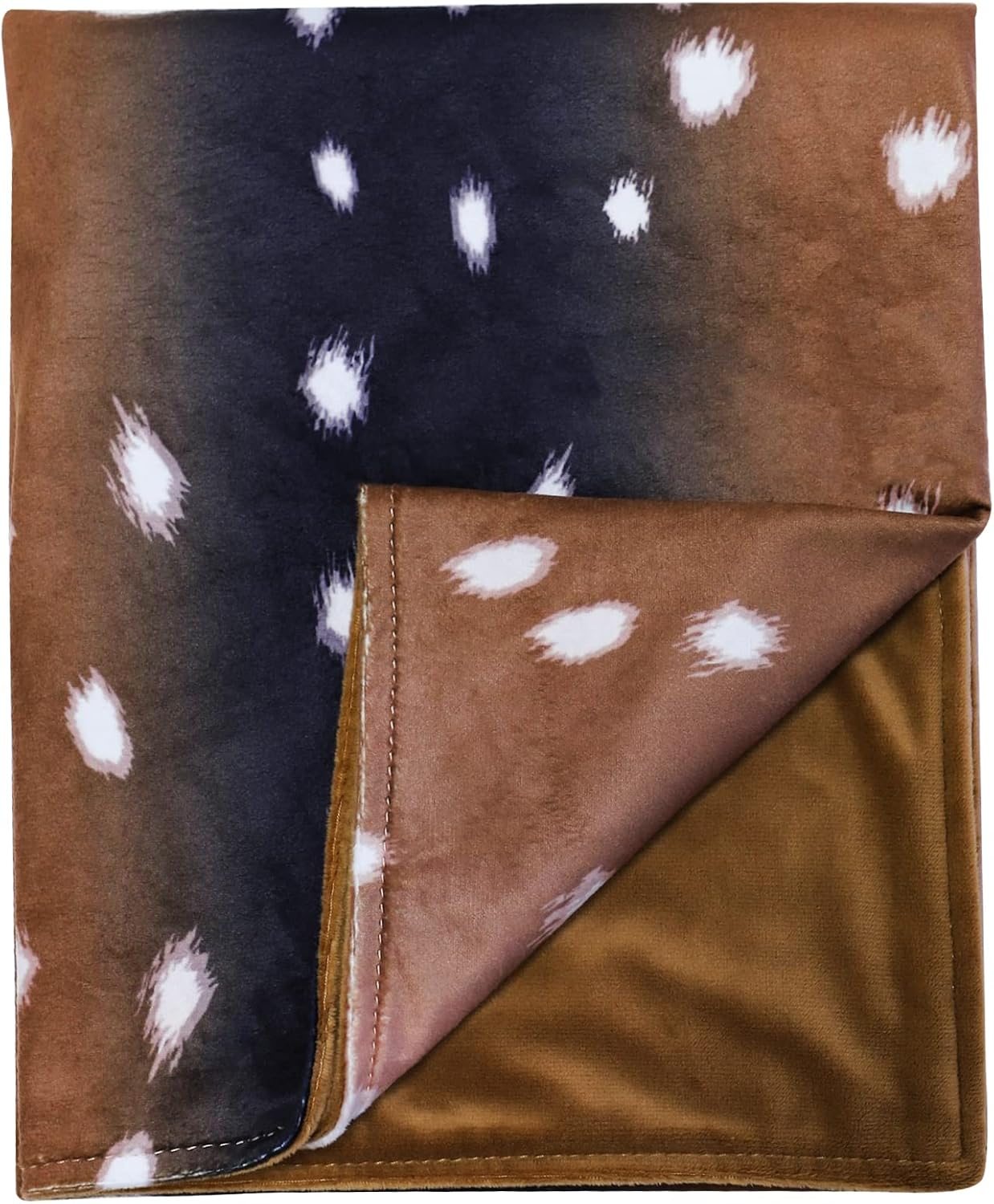 GFU Baby Balnket for Boys and Girls, Swaddle Receiving Plush Blanket, Soft Western Newborn Unisex Sleep Blanket for Infant Toddler and Kids for Crib and Stroller, Deer Skin Print, Hunting Theme image number 4