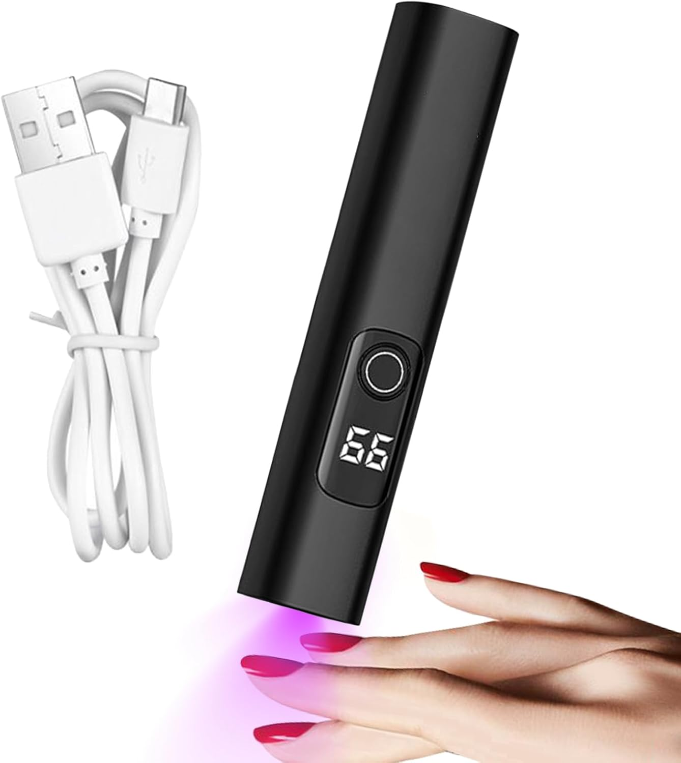 Mini UV Light for Nails - Fingernail Curing Dryer USB Charging,Portable LED UV Nail Light with 2 Timing Modes for Camping Airplane Road Trip Desk Salon Studio Home Girls Manicure image number 4