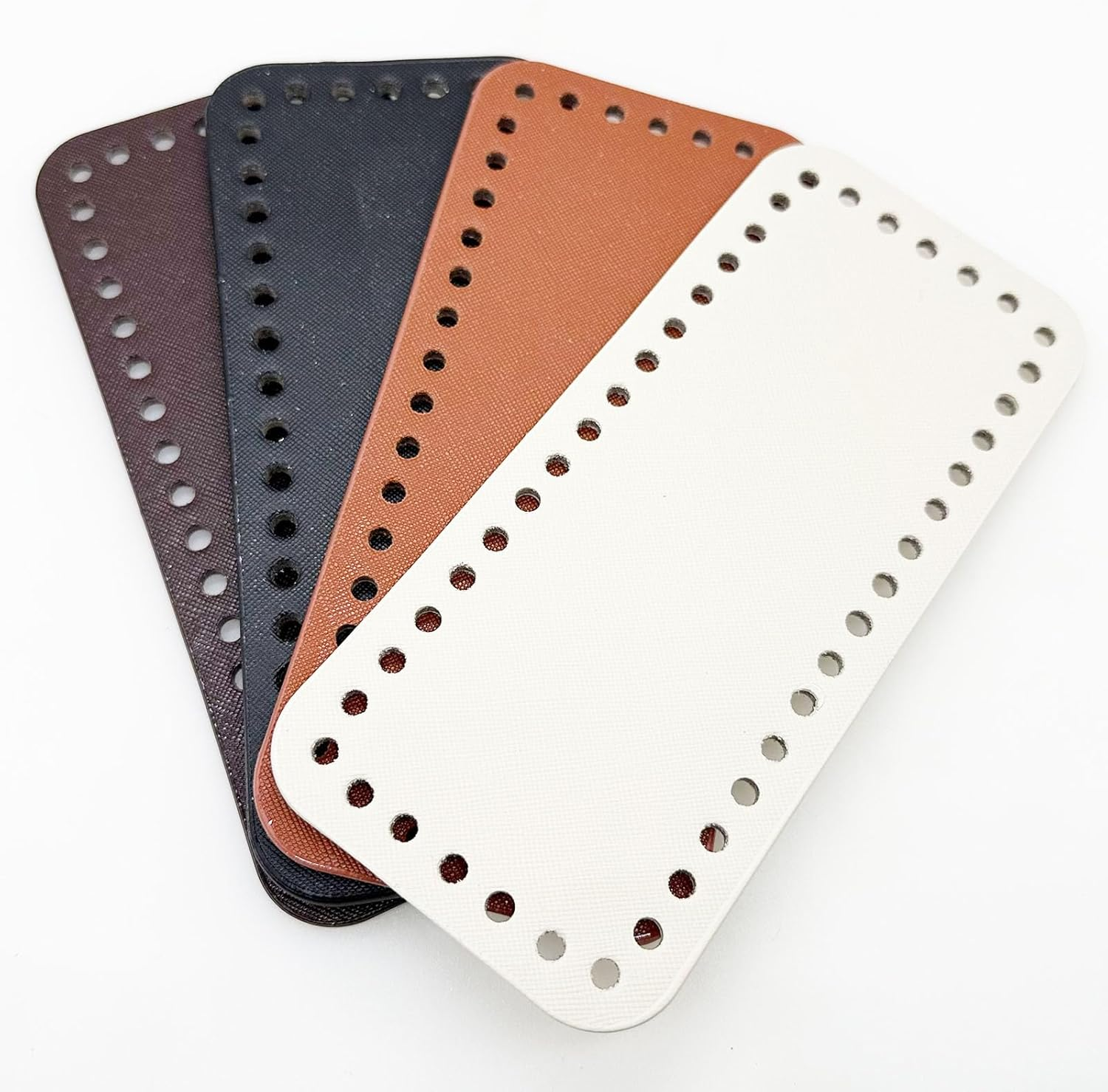 4 Color PU Leather Bag Bottom Base Crochet Bag Bottom, Rectangle Knitting Crochet Bags for Bags, DIY Shoulder Bag Accessories, Purse Making Supplies, 18 X 8Cm - 4 Color B image number 4