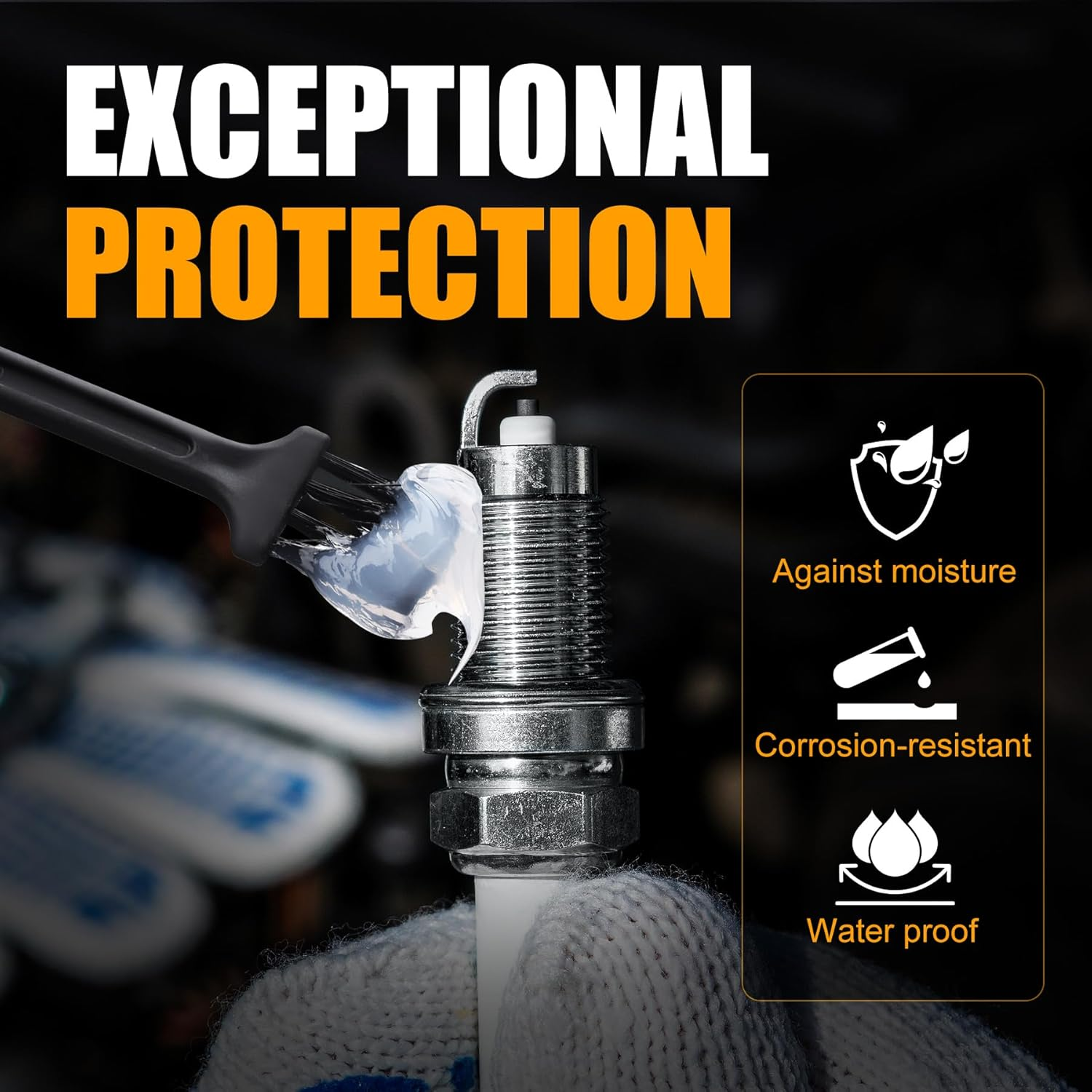 Silicone Grease - 114 G Dielectric & Automotive Grease for Electrical Components and Plugs, Spark Plugs, Automotive O-Ring, Brake Brake - Waterproof Silicone Paste, Heat Resistant and Easy to Use image number 6