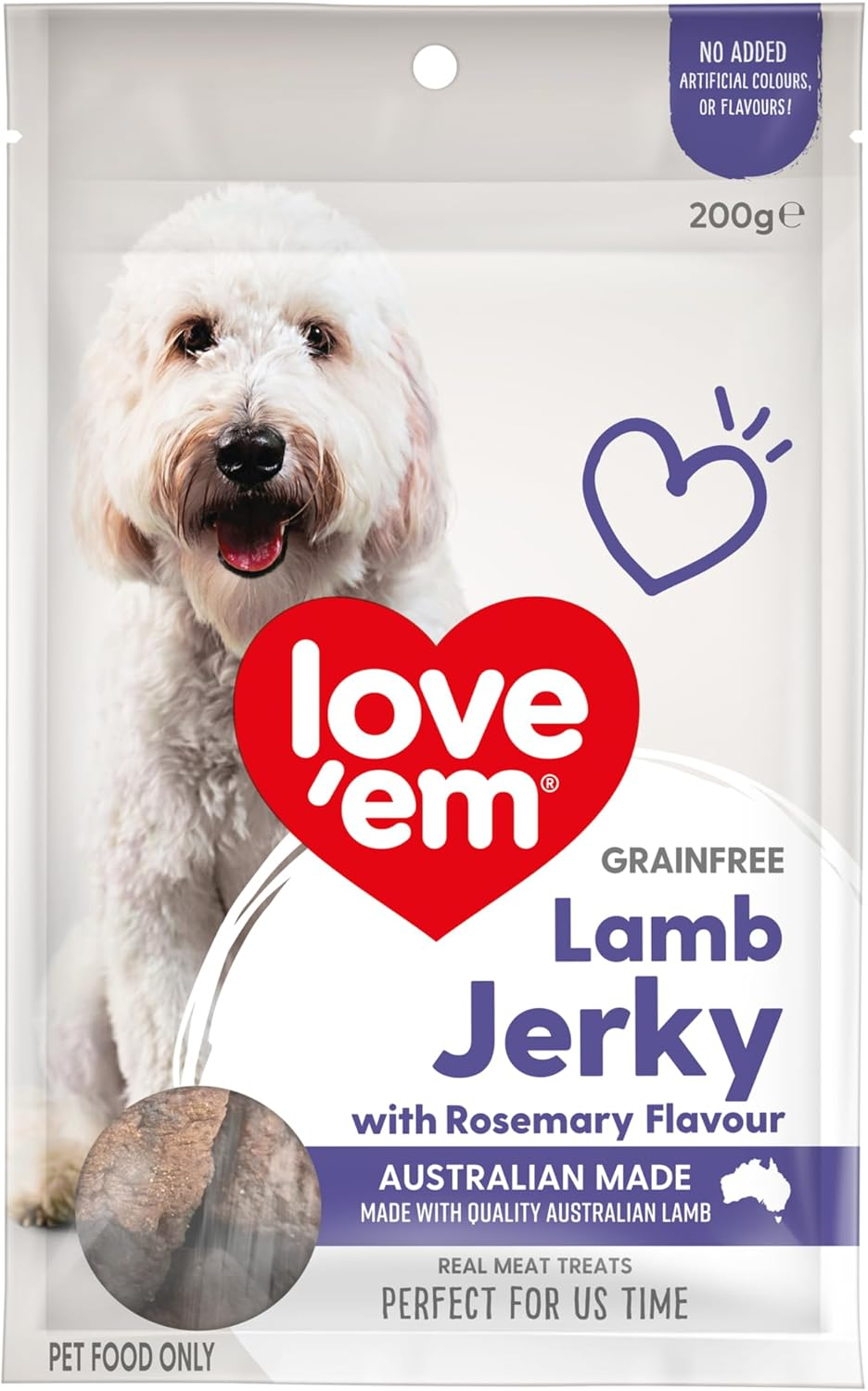 Love'Em Grain Free Dog Treats Beef Jerky with Tomato 1.2Kg (200G X 6 Pack) image number 3