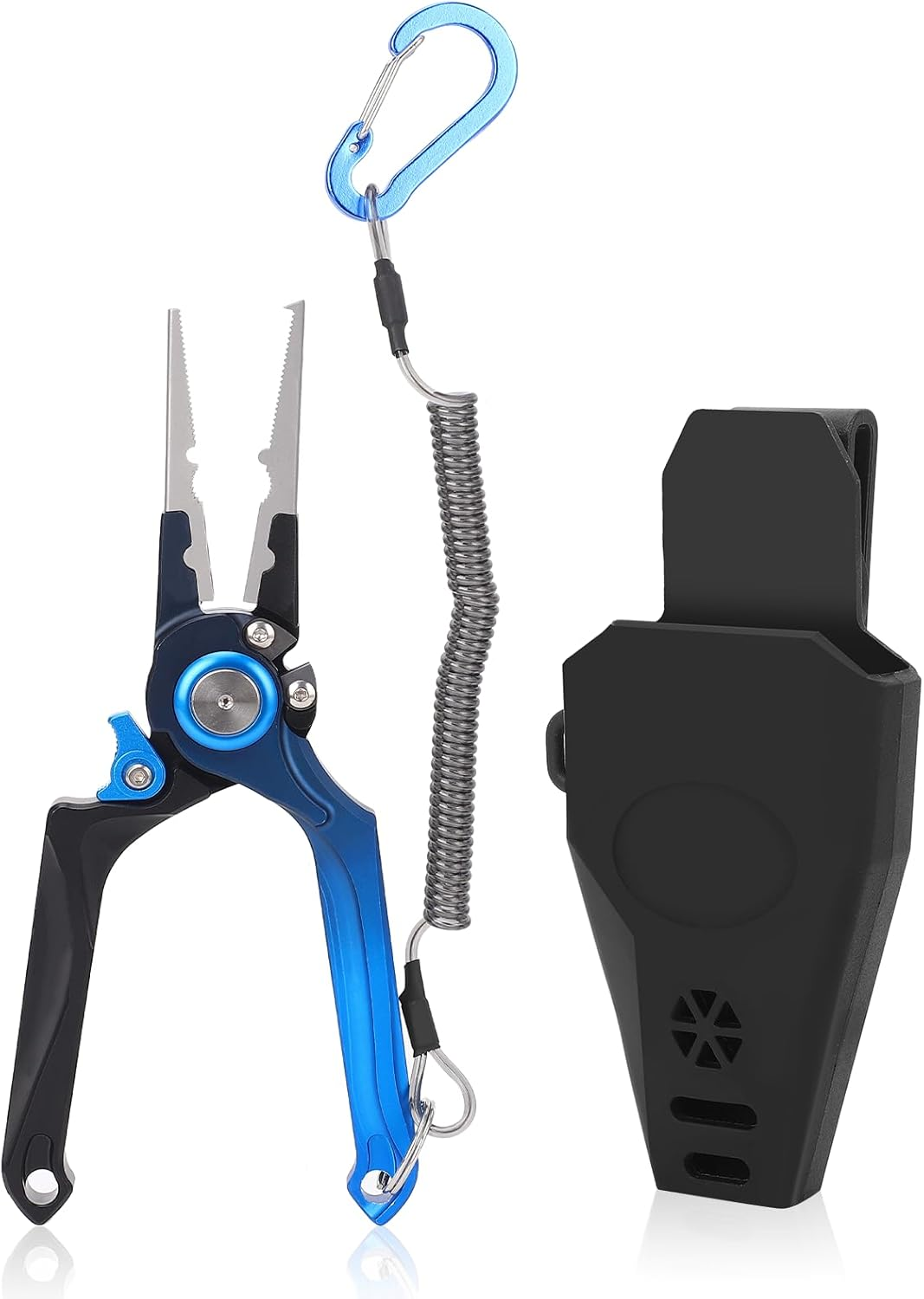 ZEMBSOYA Saltwater Fishing Pliers, Pliers Saltwater Braid with Split Ring, Fish Hook Remover, Saltwater Corrosion Resistant Coated Fishing Tool, Fishing Gear Gifts for Men image number 4