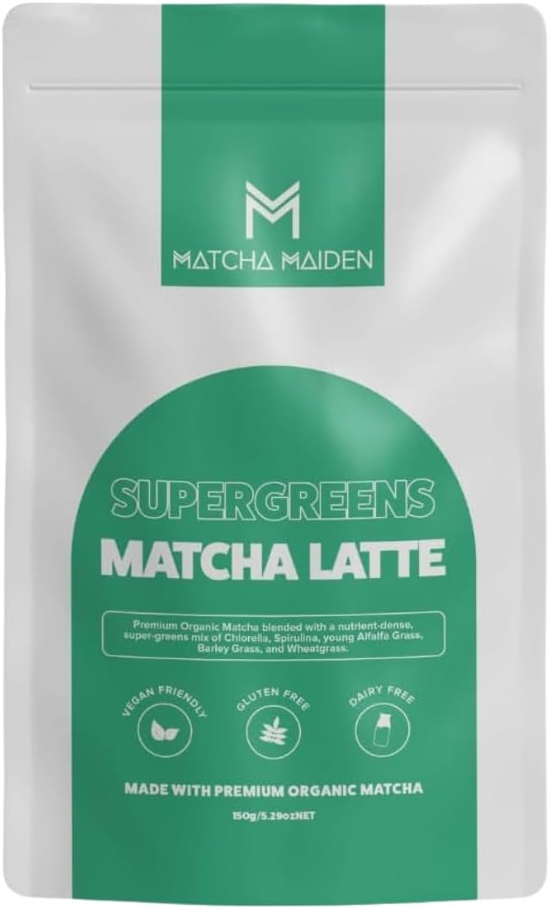 Matcha Maiden | Strawberry Matcha Latte Powder 150G | Premium Organic Japanese Matcha Tea Blend | Rich Umami, Natural Sweetness of Strawberries | Enjoy Hot or Iced | Premium Organic Matcha Green Tea for Refreshing Lattes