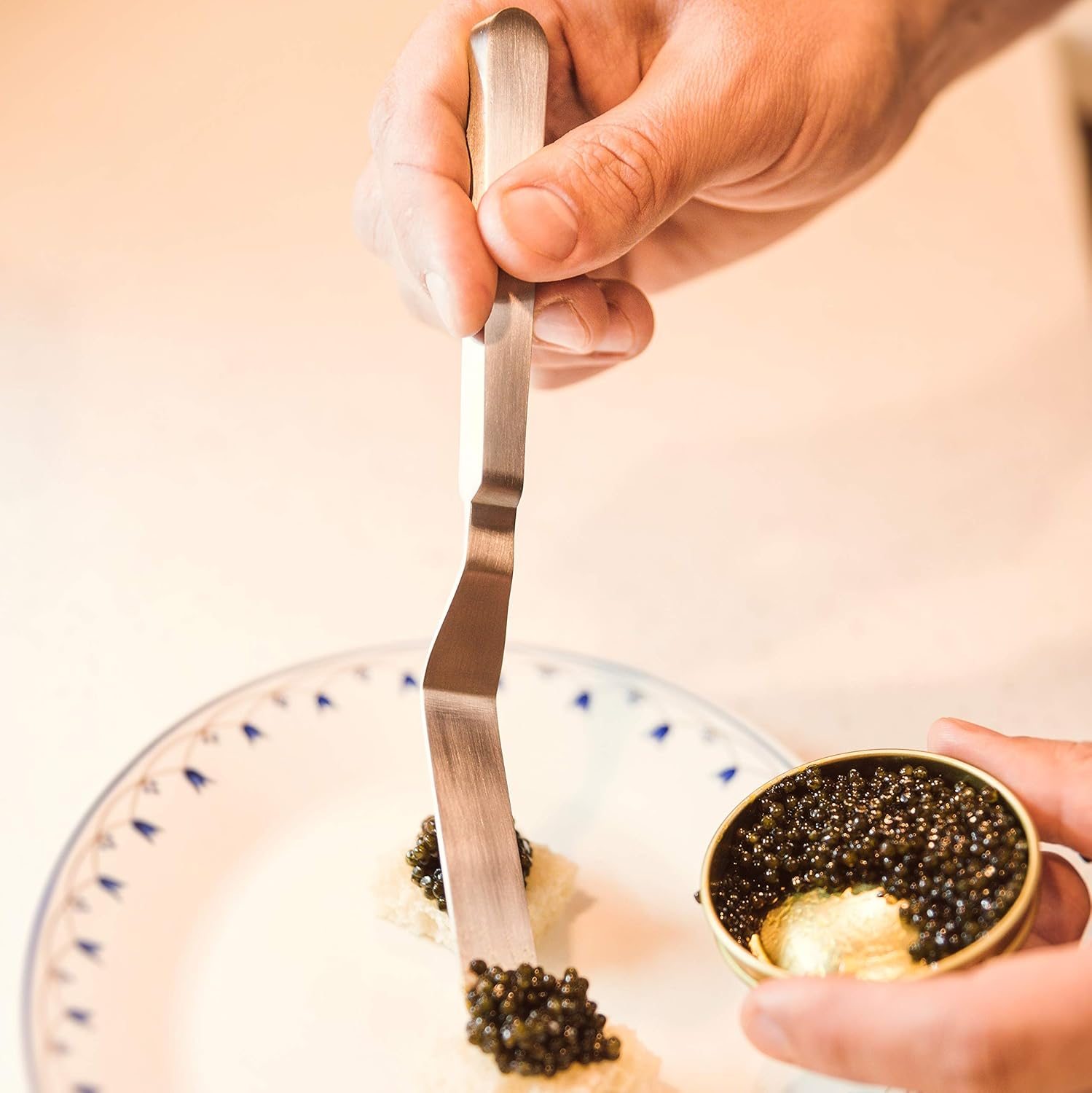 Chef'S Offset Spatula for Plating, Decorating, Cooking, Icing, Spreading, Natural Matte Stainless Steel 304. image number 5