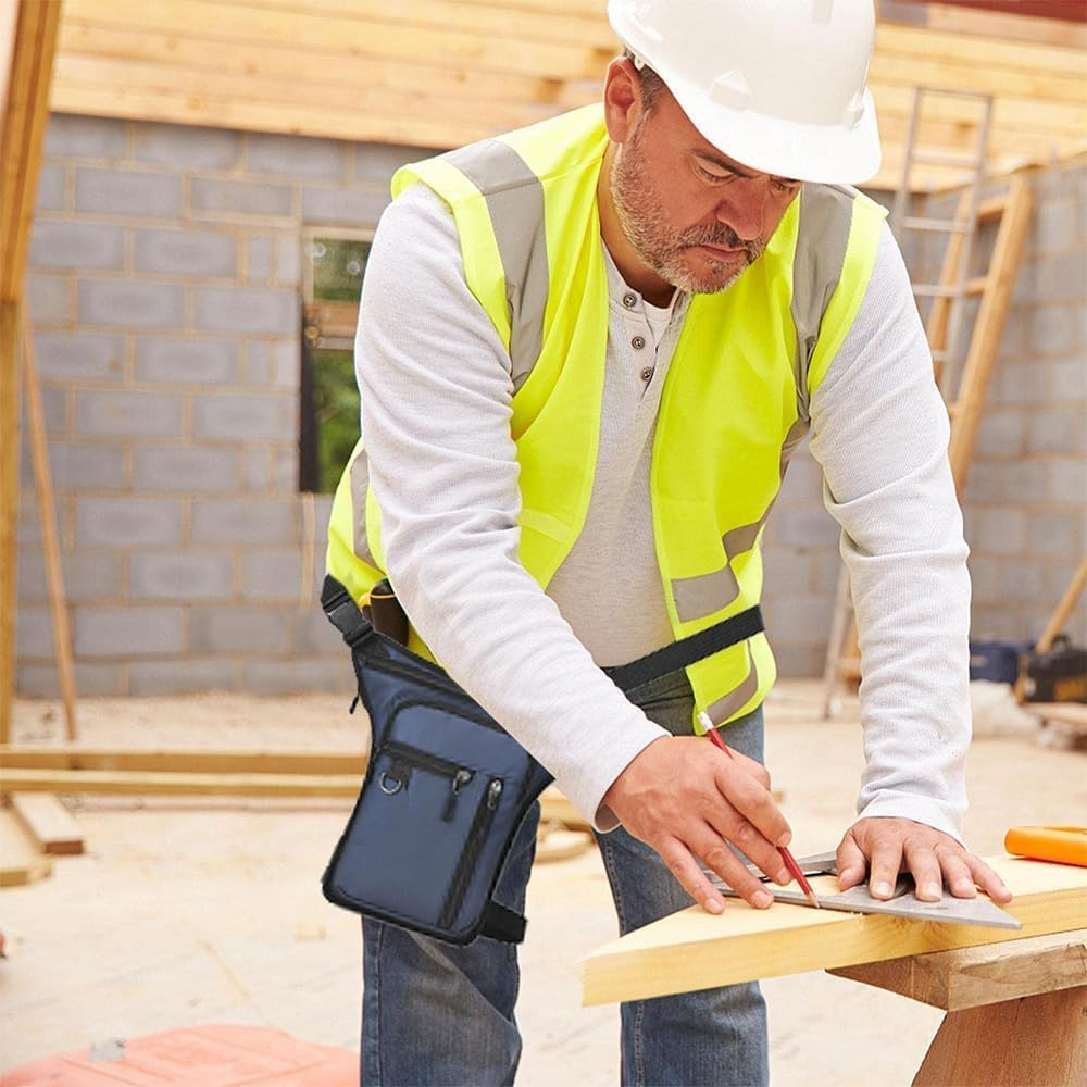 Leg Bag Leather Drop Bags for Men Women Waterproof for Motorcycle Thigh for Outdoor Driving, Travel, Hiking Easy Carry Any Phone,Wallet image number 3