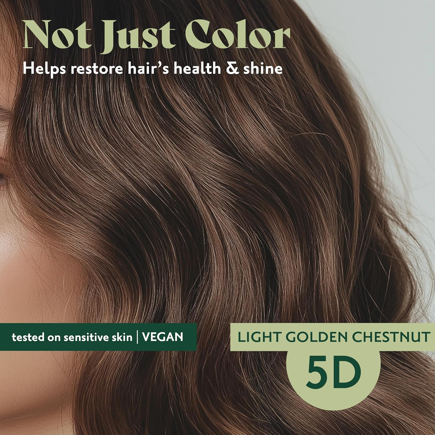 Herbatint Permanent Hair Dye for Women - 5D Light Golden Chestnut - for up to 100% Gray Coverage of Resistant Gray Hair - Ammonia-Free, Alcohol-Free & Vegan - Salon Influenced Hair Color 5.75 Fl Oz image number 3