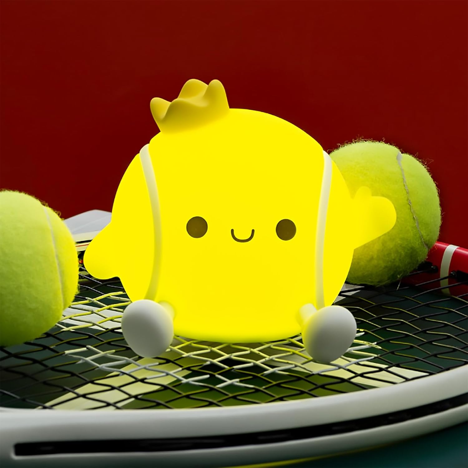 QANYI Tennis Night Light,Rechargeable Small Lamp Dimmable with Soft Touch,Tennis Party Favors Accessories Stuff Decorations,Birthday Valentines Tennis Players Teams Sport Gifts for Girls Friends Women image number 4