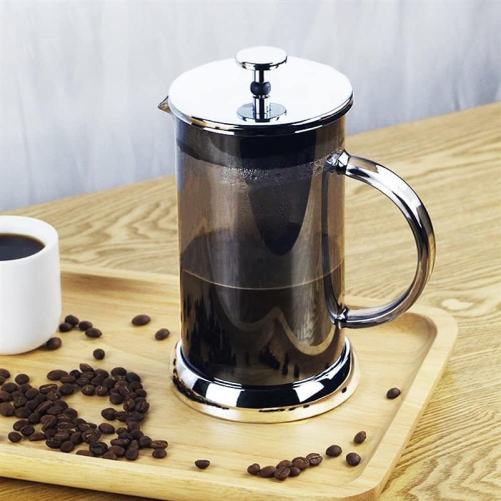 Stove Top Kettle Coffee Maker Thermal Insulation Glass1000Ml Coffee Press for Home Office Double Wall Milk Froth Kettle Espresso Kettle Water Boiler for Stove image number 1