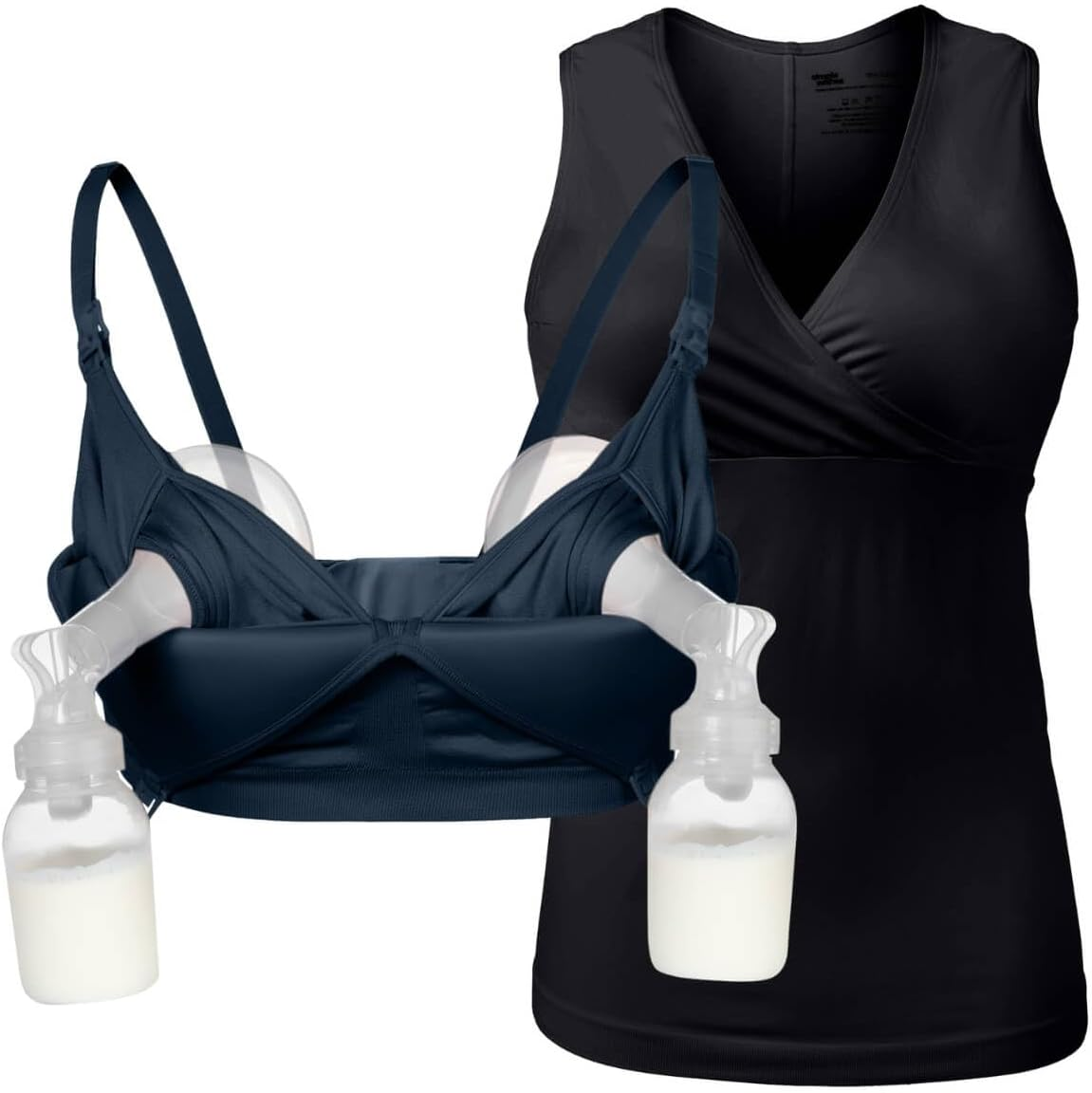 Supermom Hands Free Pumping and Nursing Bra - Hands Free Nursing Bra for Pumping - Breastfeeding Bras for Women, Sunkissed Rose - Seamless, Medium