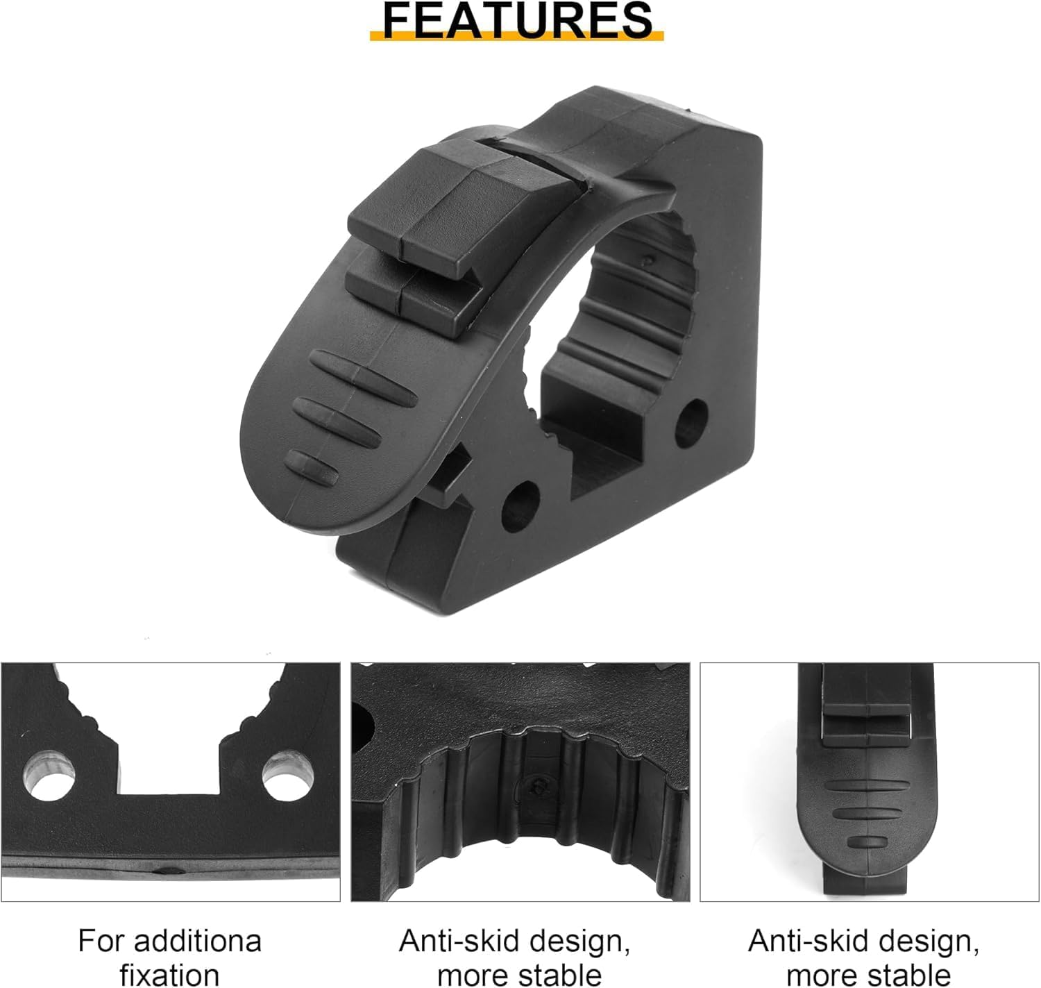2 Pcs Clamp Mount Utility Holder,Adventure Shovels Bracket,Adjustable Bar Clamp Rubber Clamp Mount,Shovel Mount Adjustable Used on Off-Road Vehicle UTV ATV Van Trucks Boat image number 6