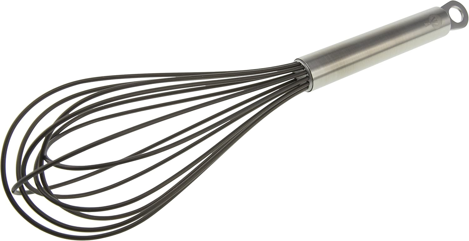 SAVANNAH SAV-0205 Premium Whisk Grey Silicone, 25Cm, Stainless Steel/Grey
