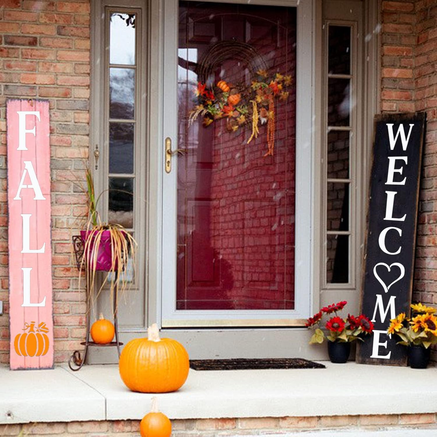 DZXCYZ 4 Inch Letter Stencils Numbers Craft Stencils, 42 Pcs Reusable Plastic Alphabet Drawing Templates for Painting on Wood, Wall, Fabric, Rock, Signage, Door Porch, DIY Art Projects image number 5