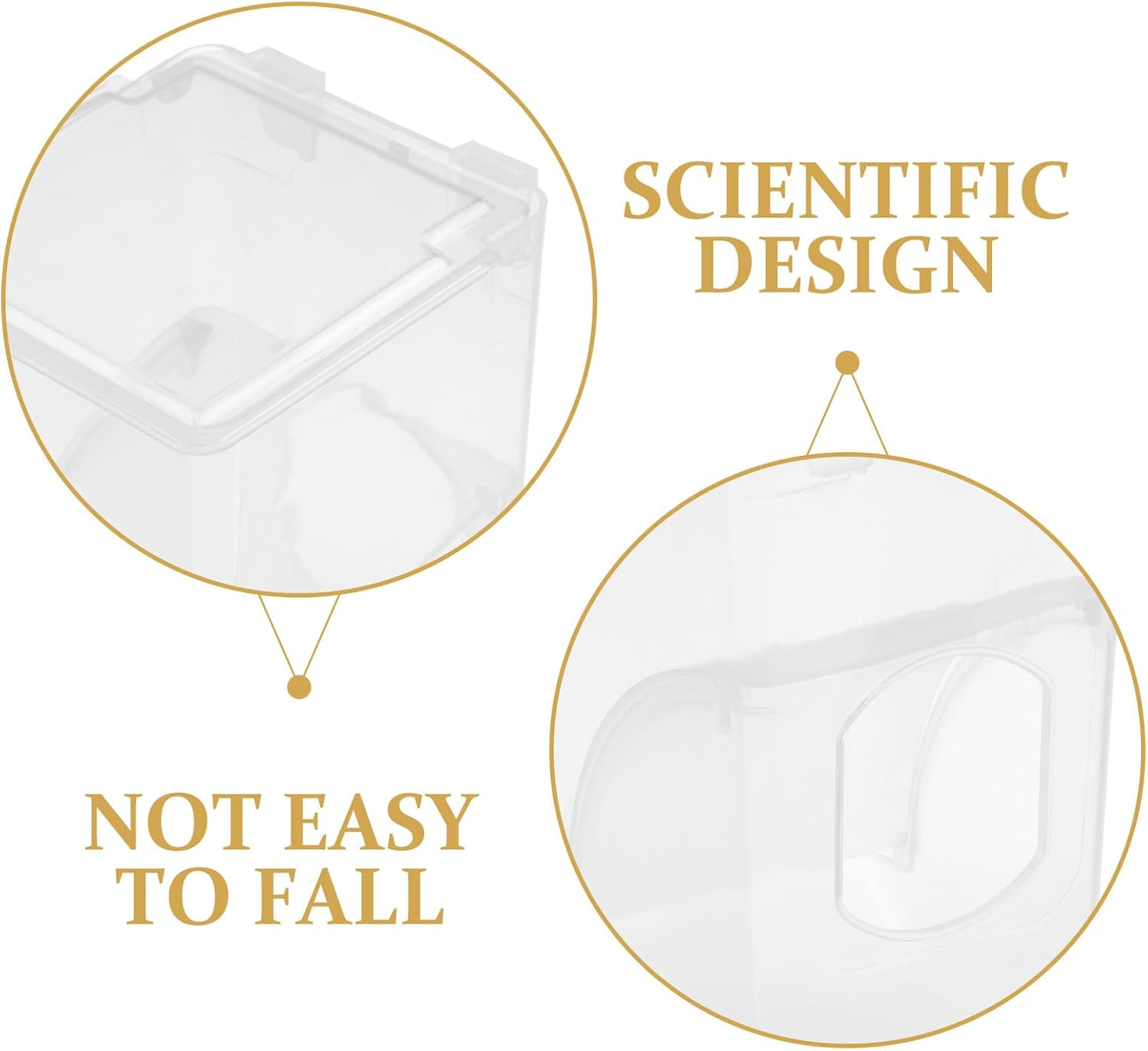 GAXIRE Automatic No-Mess Cage Pigeon Feeder with Single Design Hanging Quail Cage Feeder for Parrots and Birds Reusable Food Container for Easy Cleaning and Secure Feeding image number 2