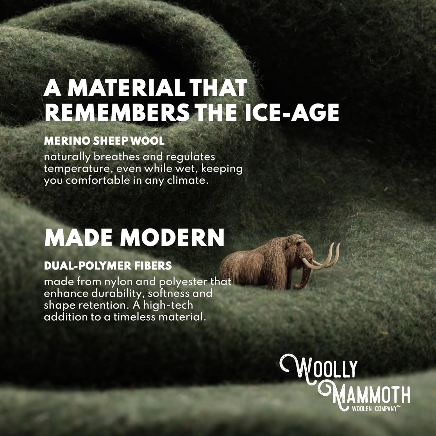 Woolly Mammoth Woolen Co. | Extra Large Merino Wool Camp Blanket | Perfect Outdoor Gear | Bedroll for Bushcraft, Camping, Trekking, Hiking, Survival, or Throw Blanket at the Cabin (Gray), 66" X 90" image number 1