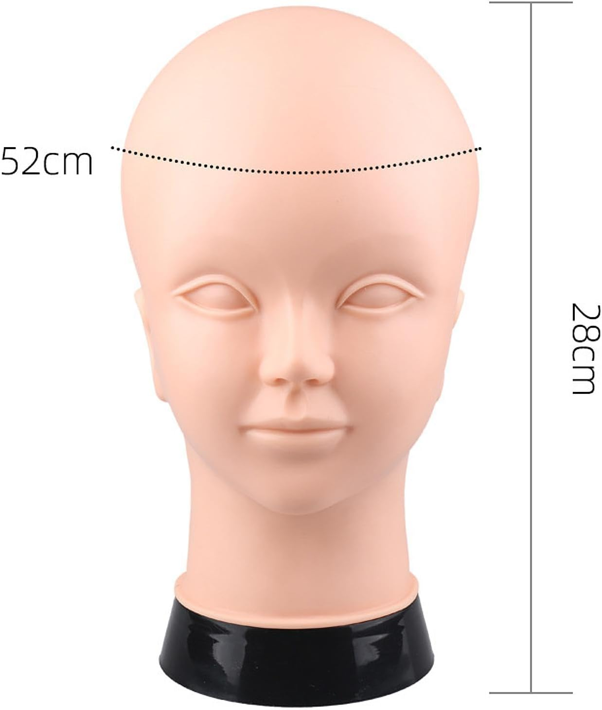 Eigell Bald Mannequin Head, Manikin Head PVC Model, Multipurpose Training Head Model for Salon Hairstyling Headset Eyeglasses Cap